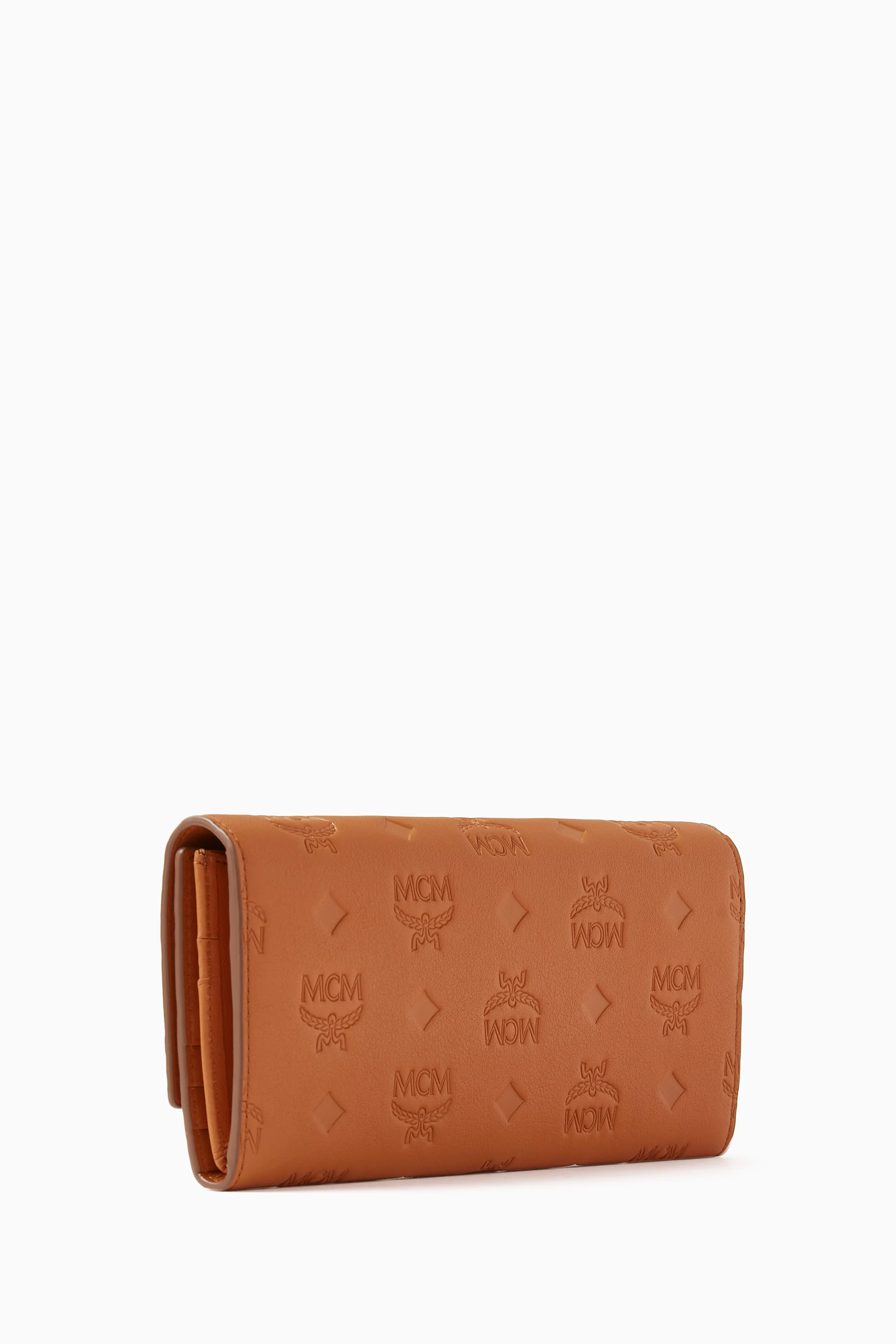 Buy MCM Brown Large Aren Continental Wallet in Monogram Leather