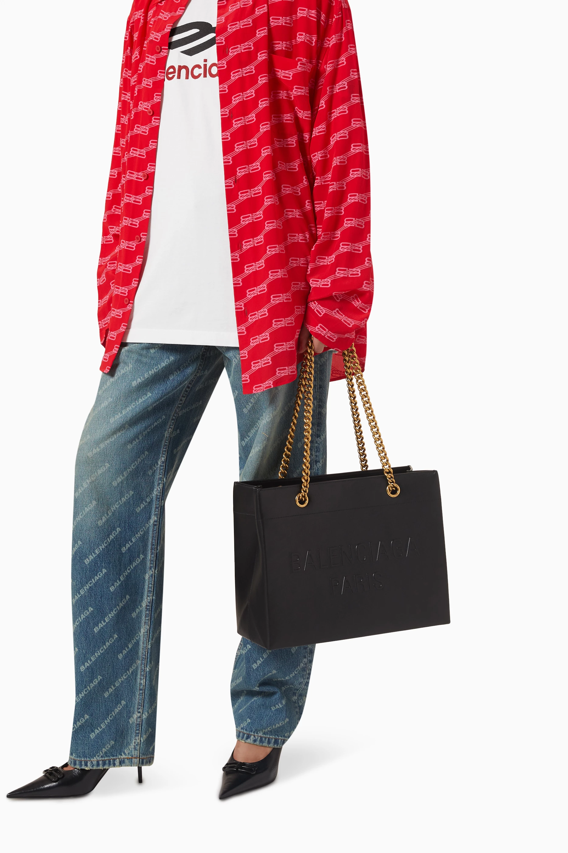 Balenciaga tote bag red discount