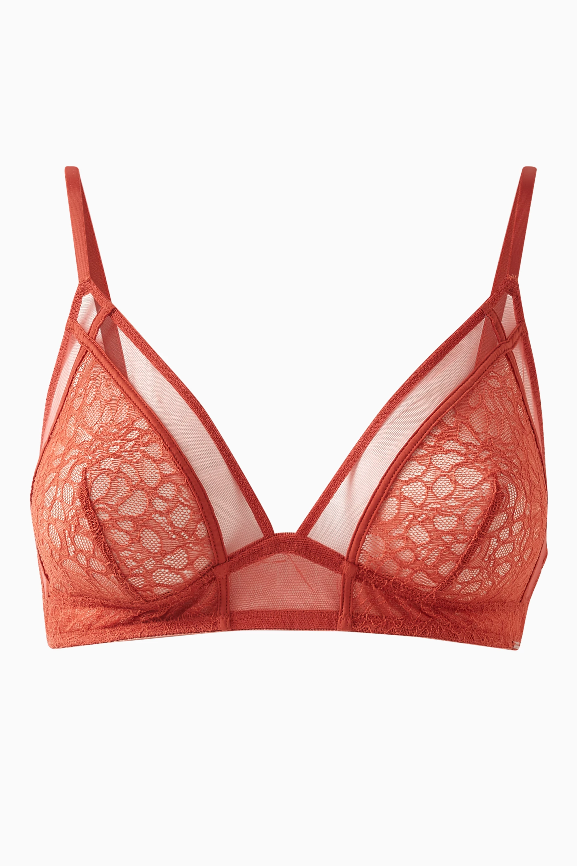 Orange calvin klein bra sales