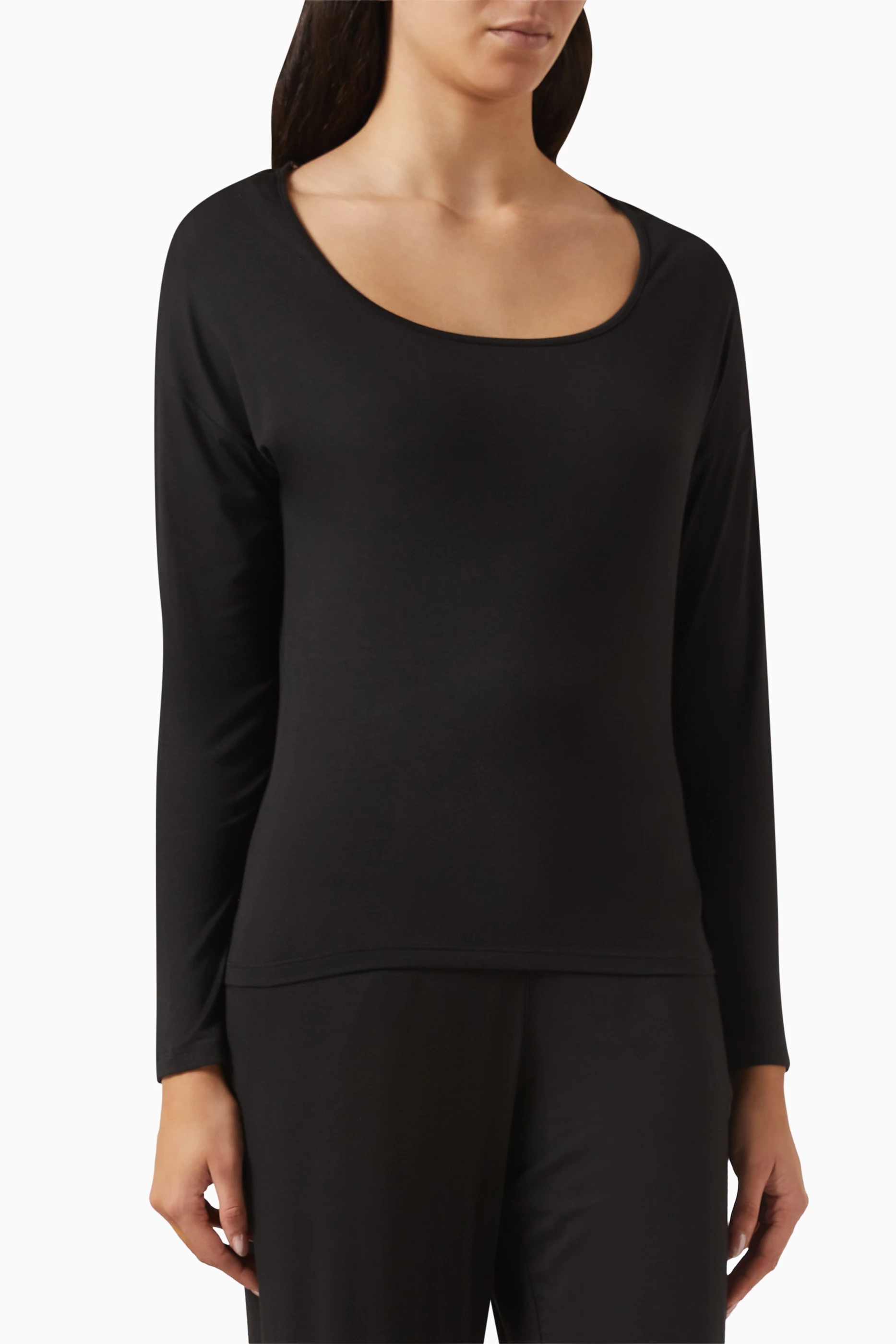 Buy Calvin Klein Black Intrinsic Pyjama Top in Stretch Modal