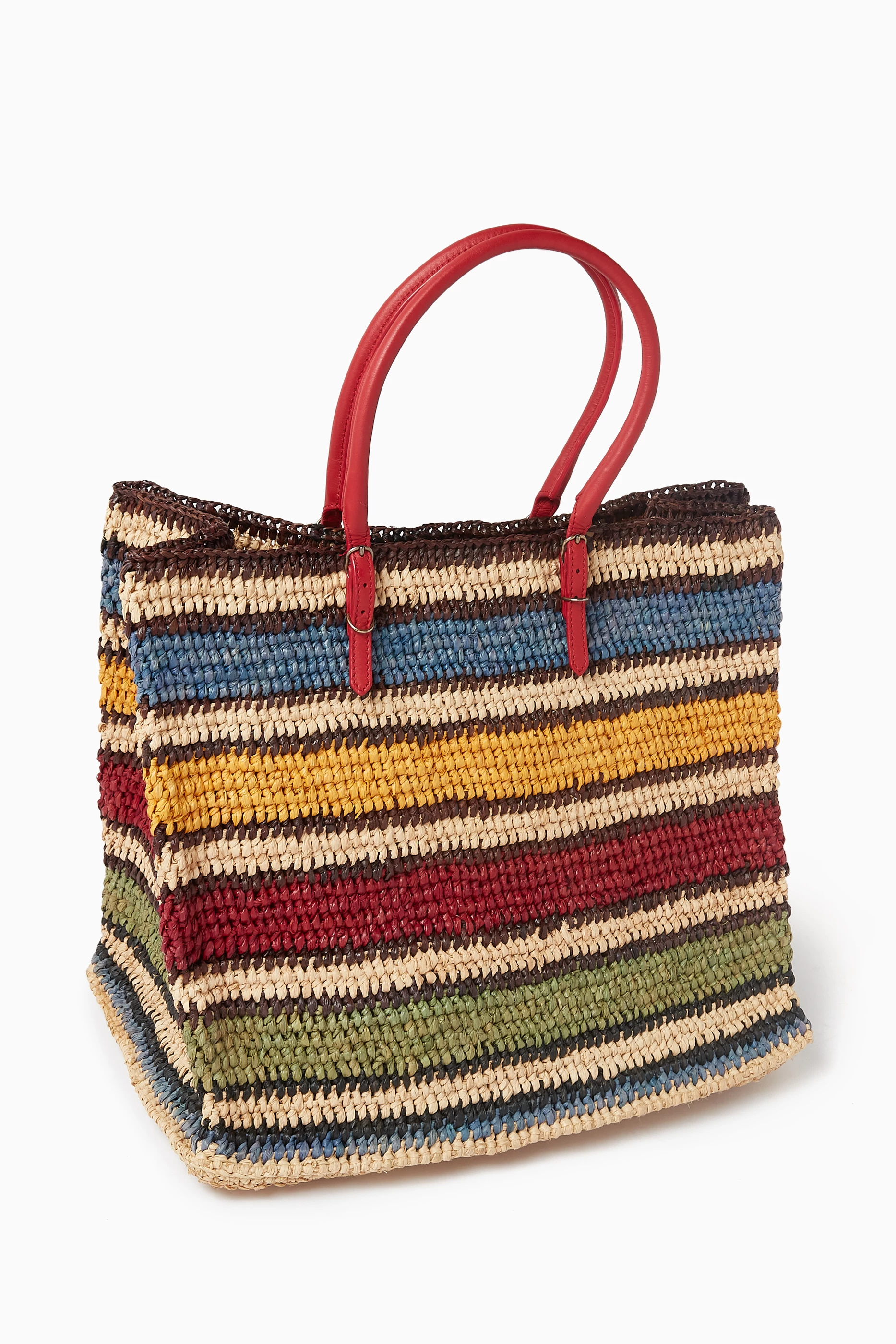 Buy Balenciaga Pre Loved Multicolour Panier Tote Bag in Raffia for
