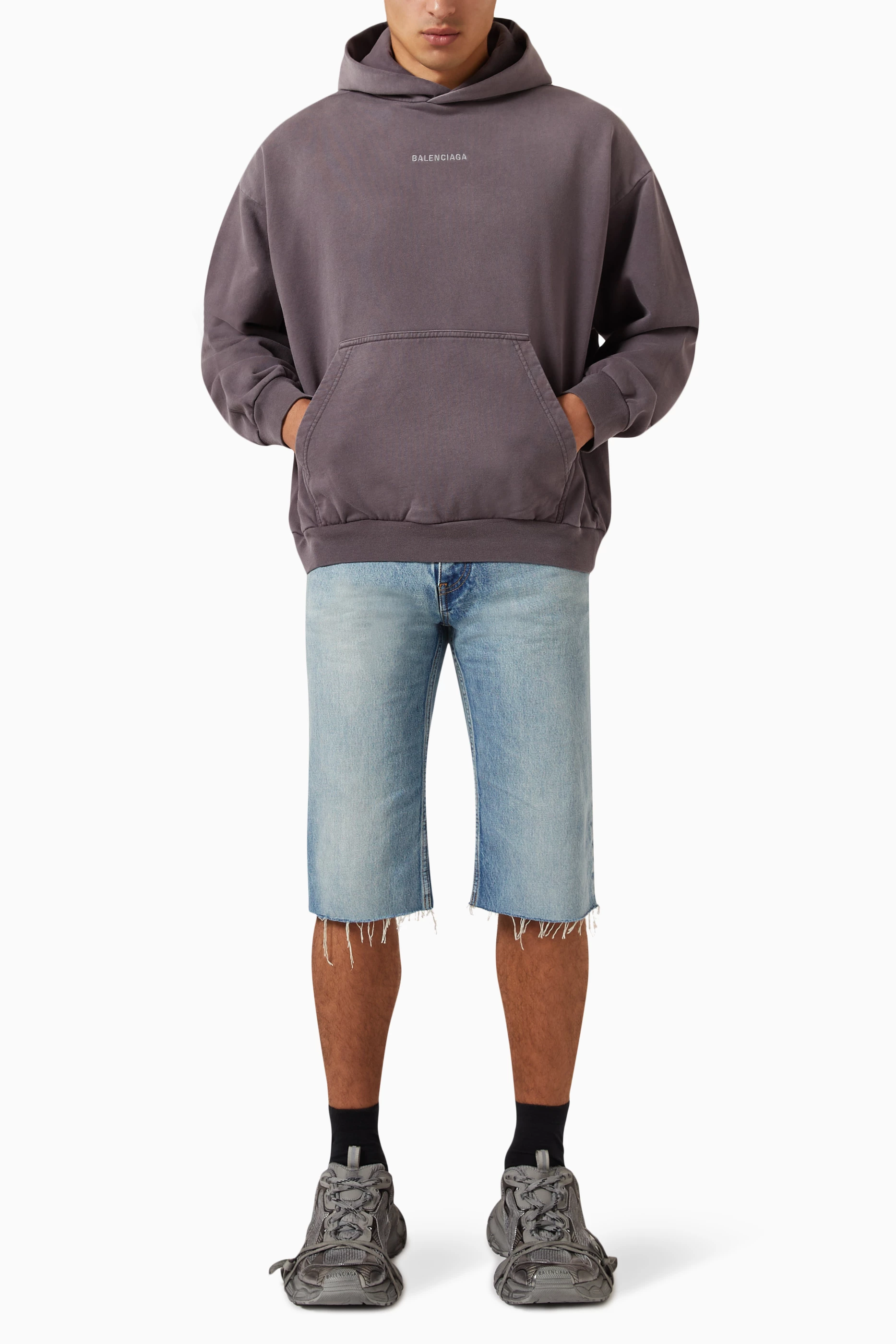 Balenciaga hoodie mens purple hotsell