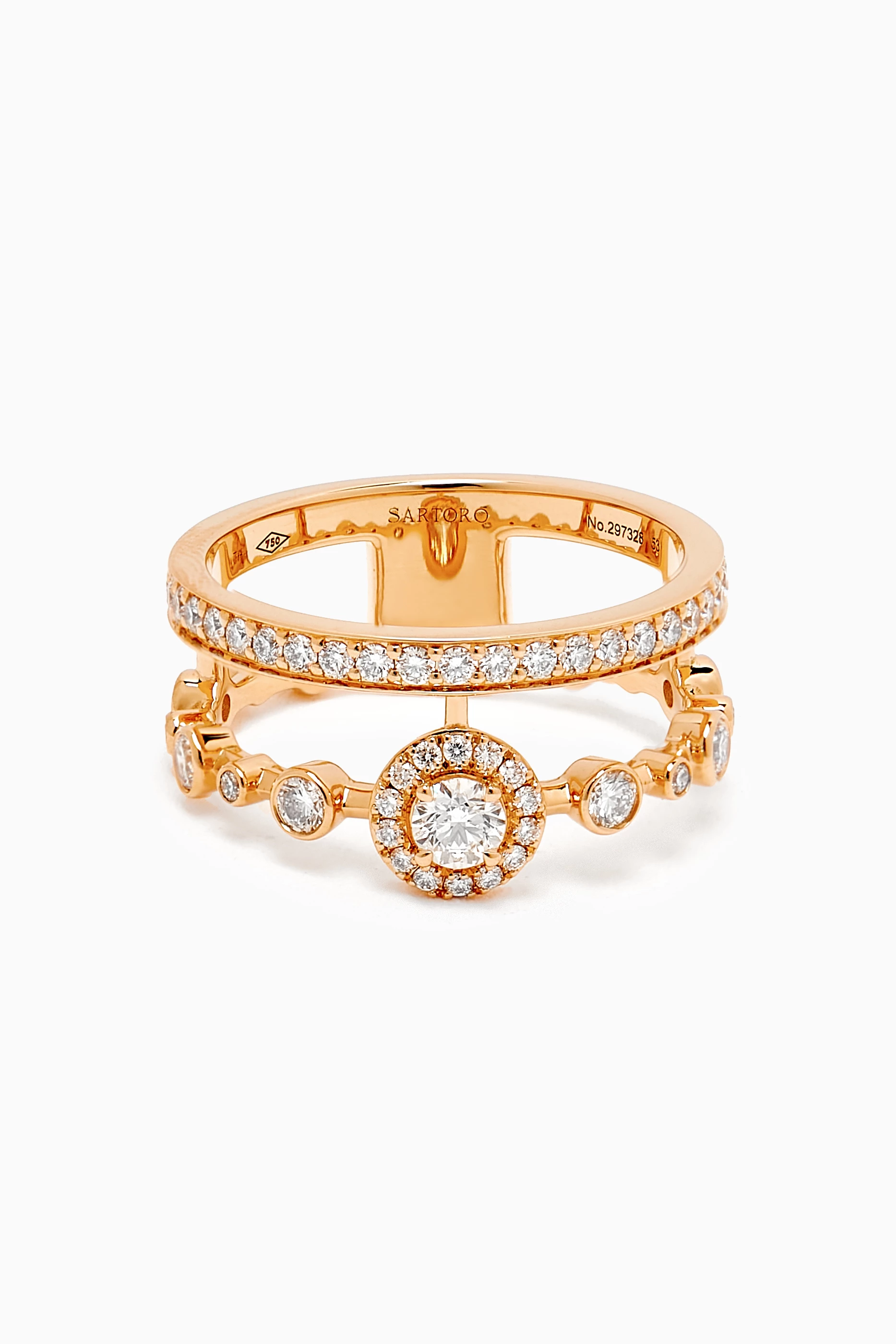 Buy SARTORO Rose Gold Happy Forever Diamond Ring in 18kt Rose Gold