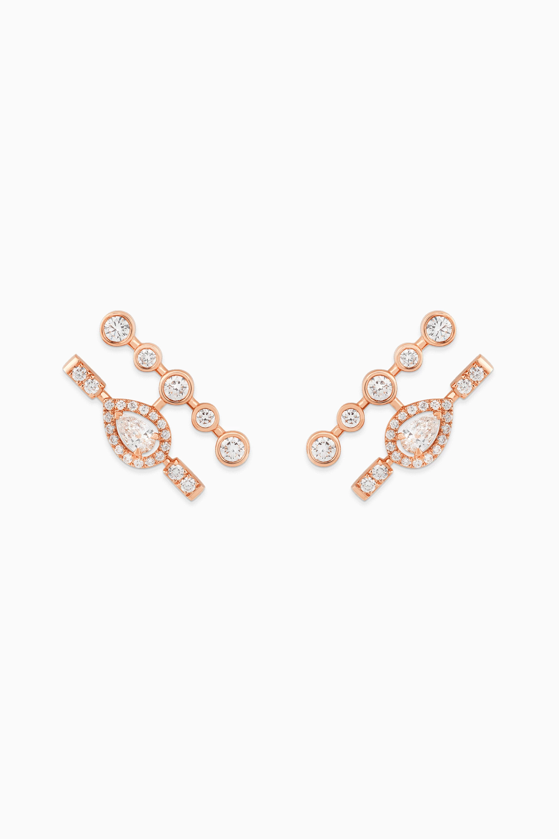 Rose gold clearance diamond earrings