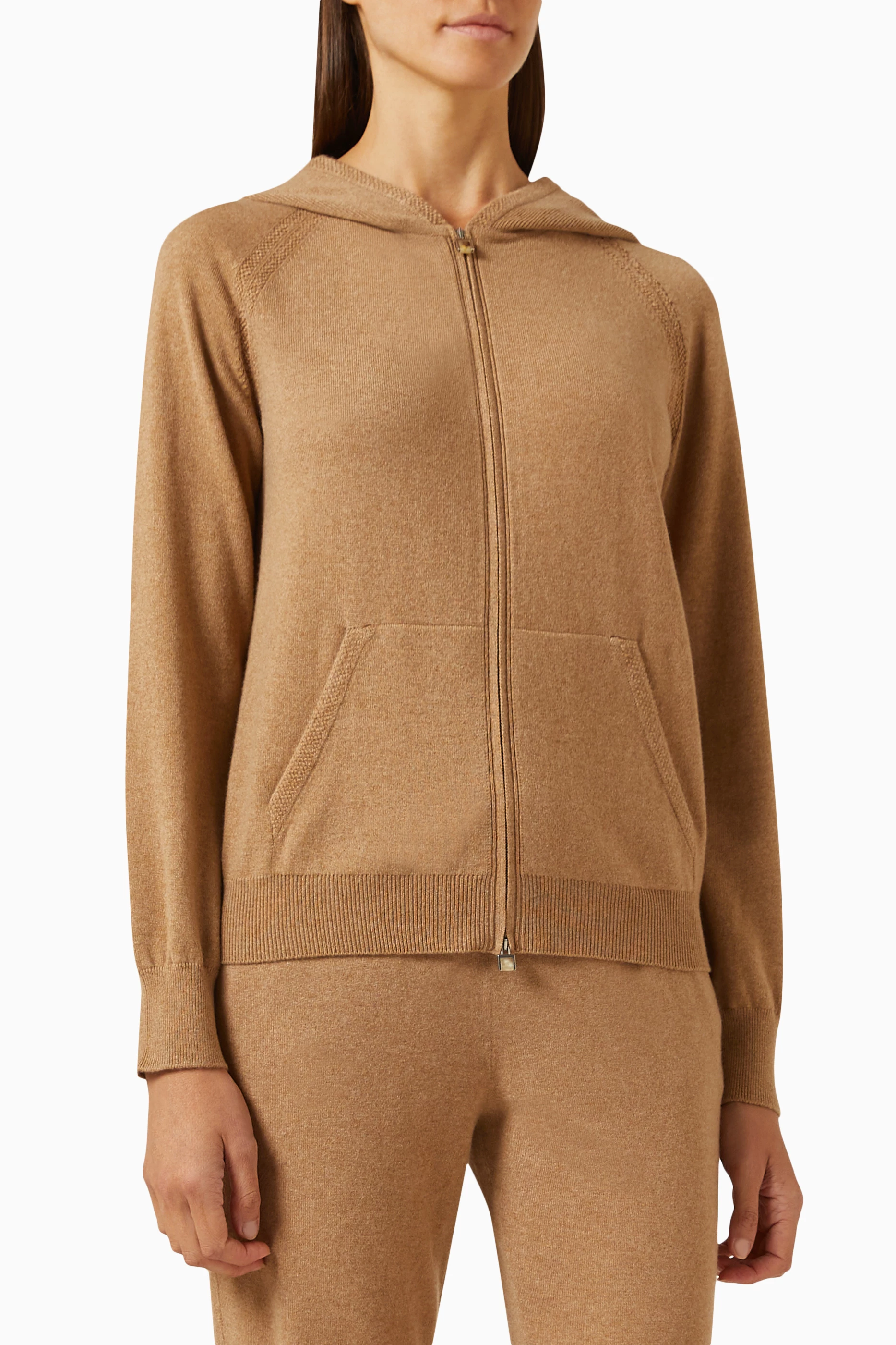 Cashmere zip hoodie women's hot sale
