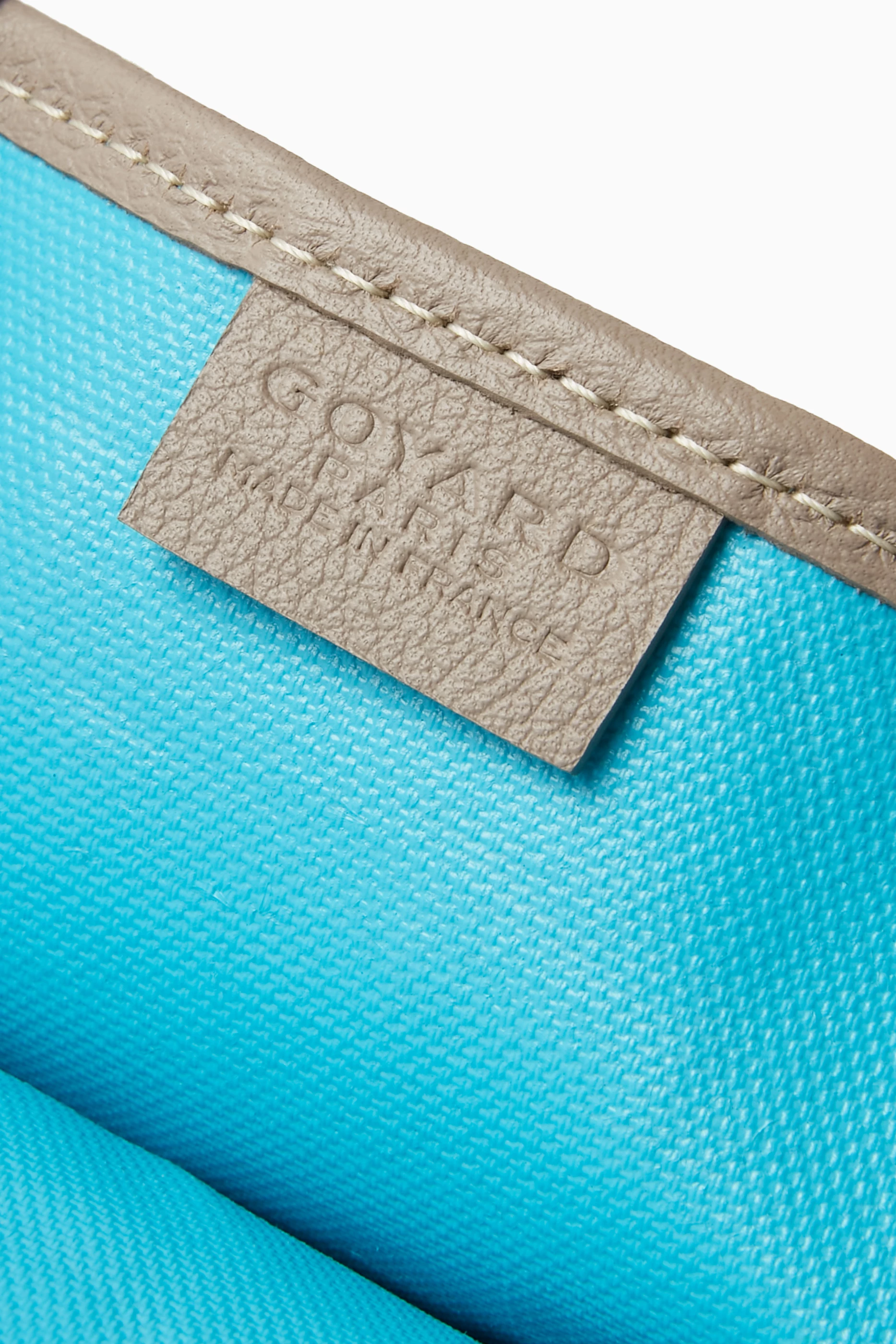 Goyard Greige And Turquoise Limited Edition Goyardine Canvas And