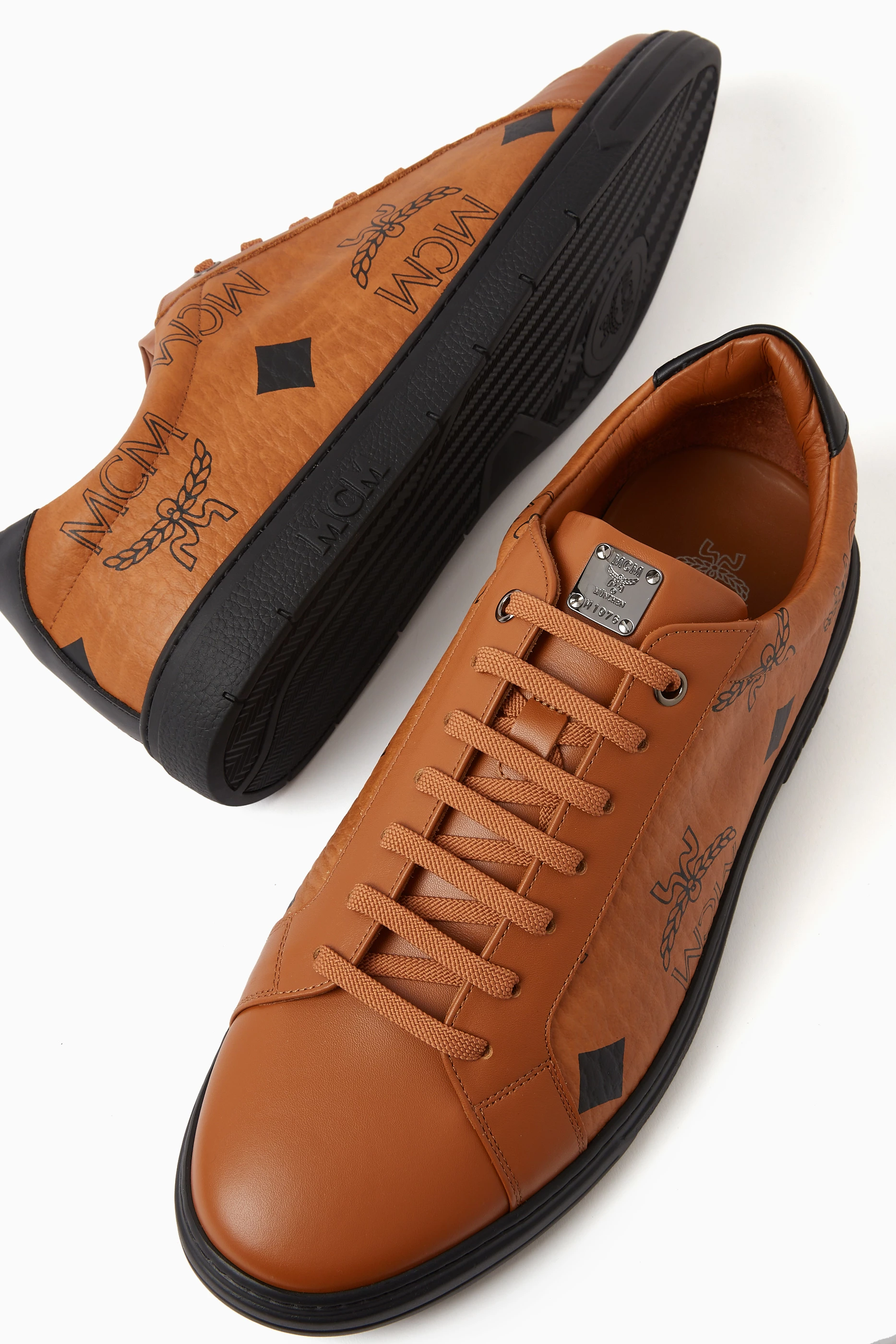 Buy MCM Brown Terrain Maxi visetos Low top Sneakers in Coated