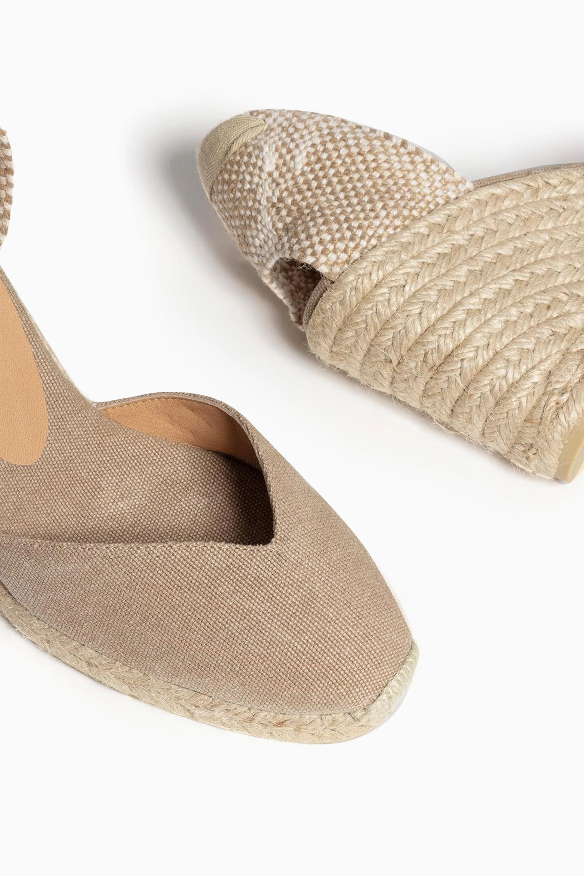 Buy Casta er Neutral Chiara 90 Espadrille Wedges in Canvas for