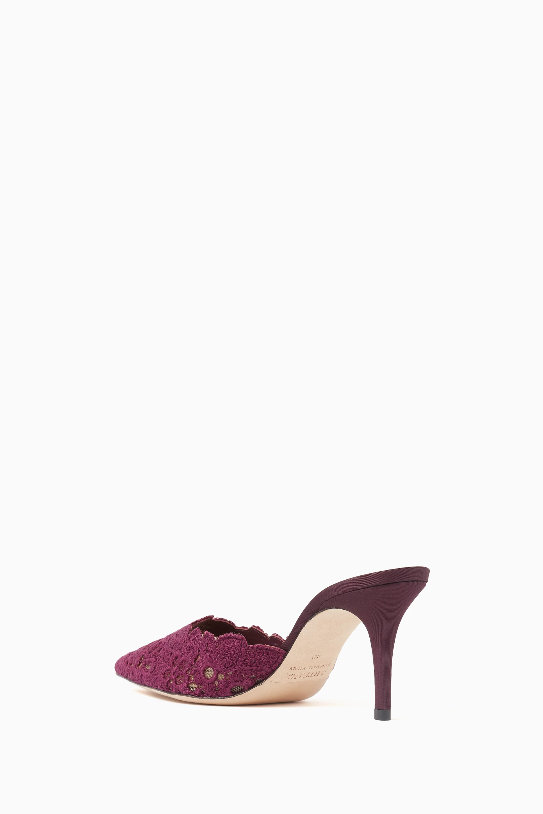 Lace crochet cheap flat mules