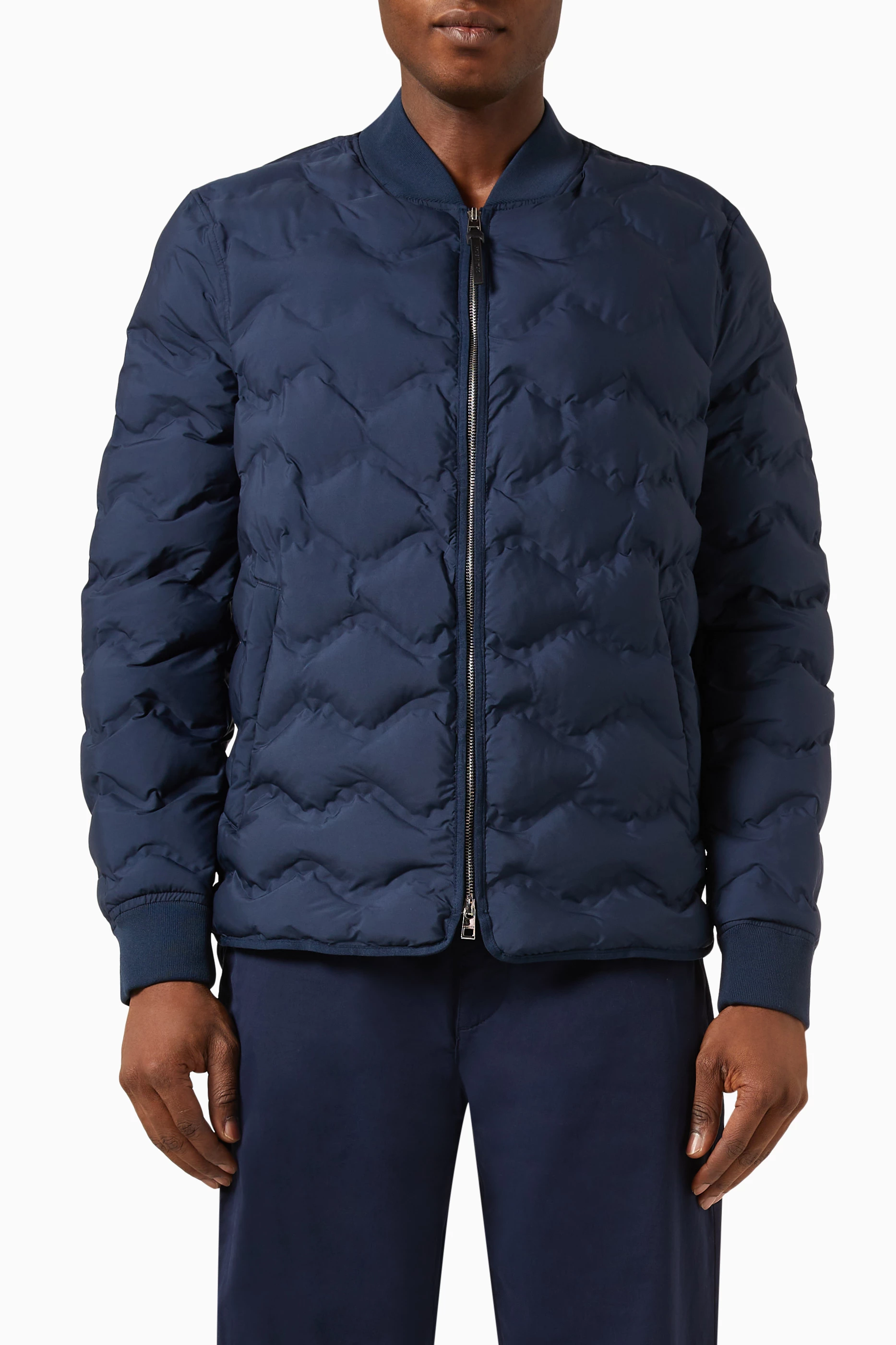 Buy Michael Kors Blue Quilted Zip up Jacket for Men in UAE Ounass