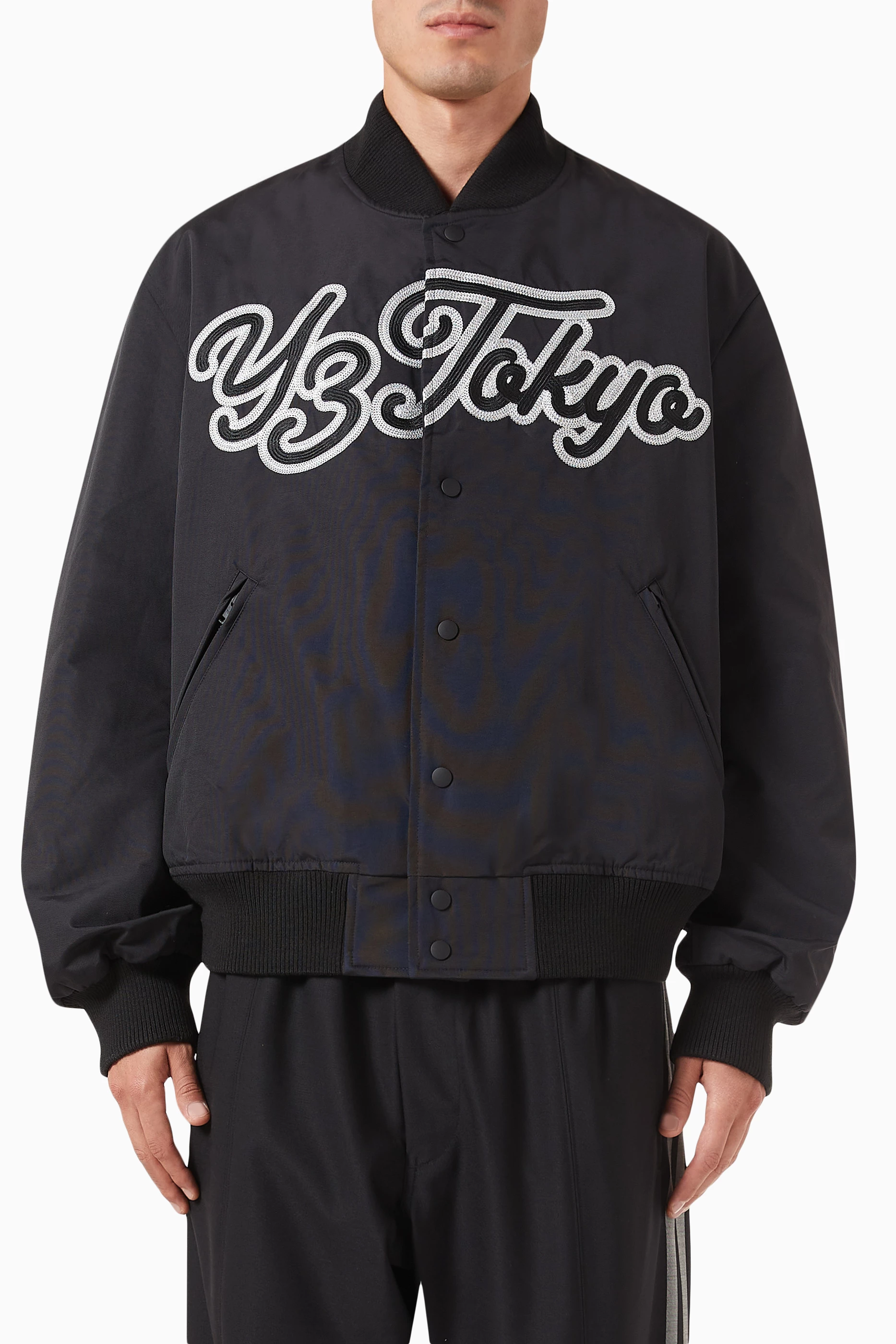 Buy Y 3 Black Y 3 Logo Team Jacket in Nylon for Men in UAE Ounass