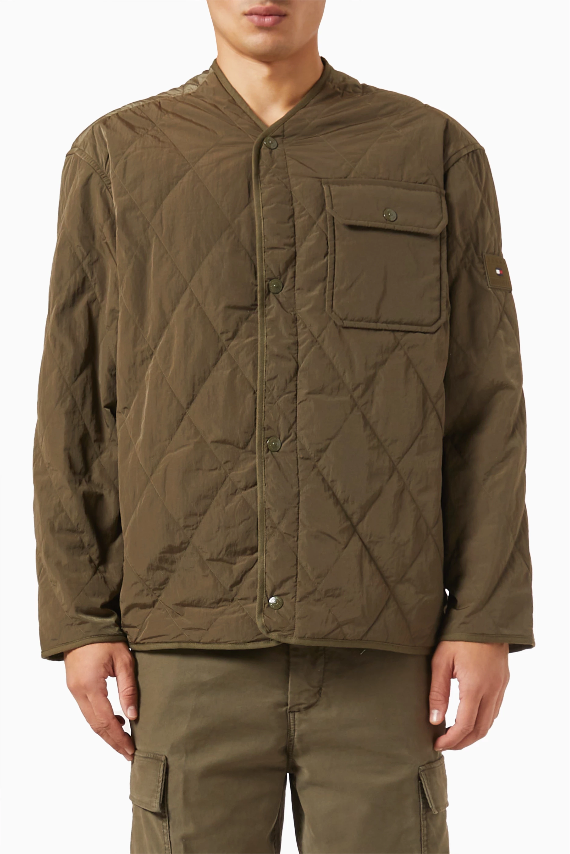 Tommy hilfiger green jacket store