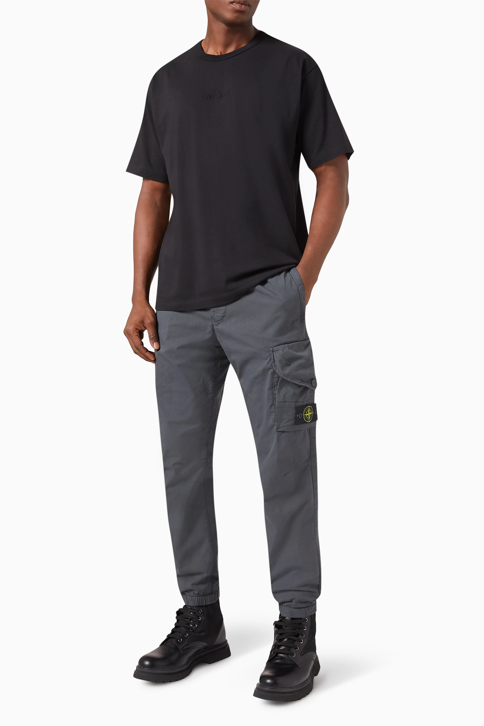 Stone island 2025 cargo logo pants