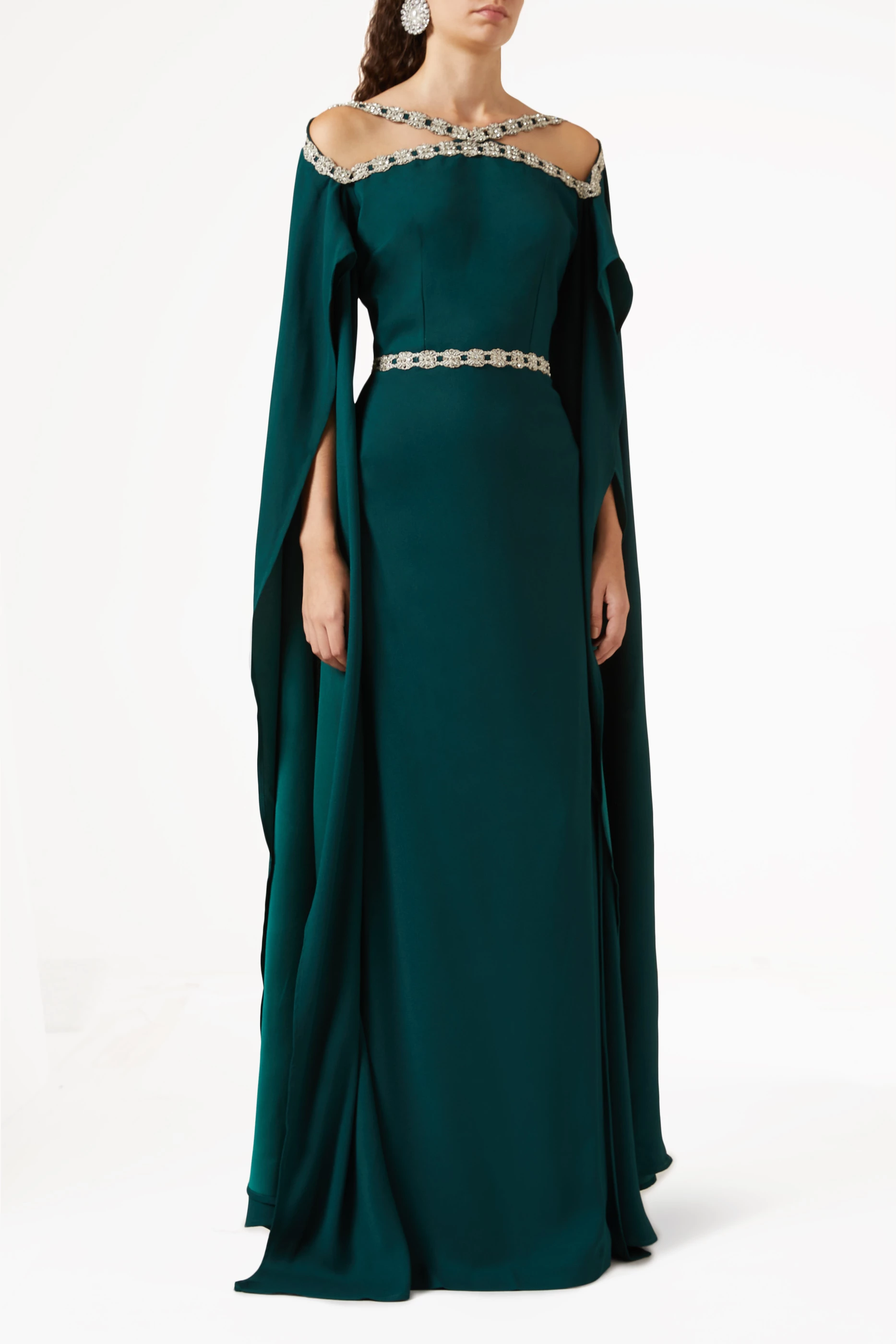 Evening gown green deals