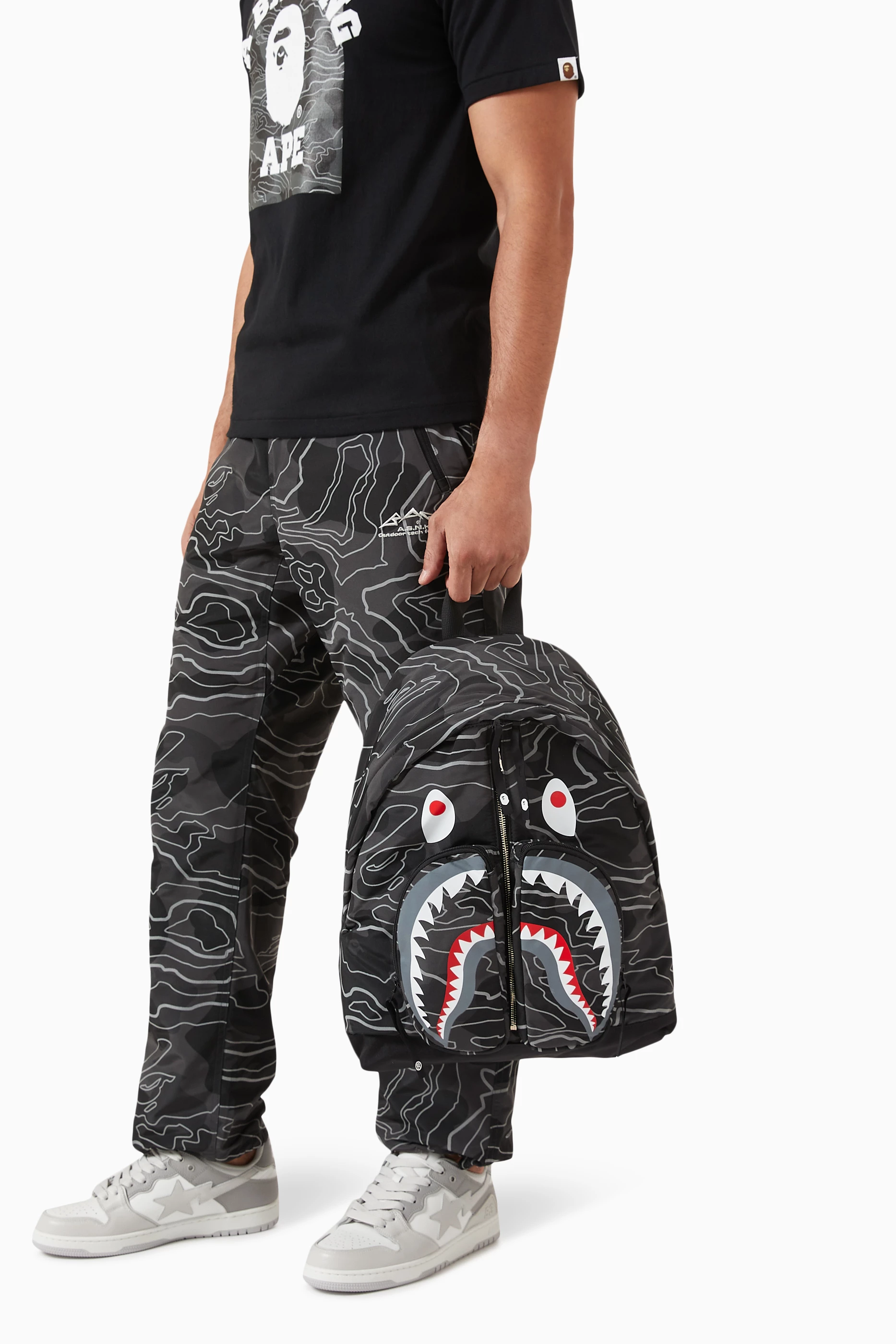 Bape camo shark backpack sale