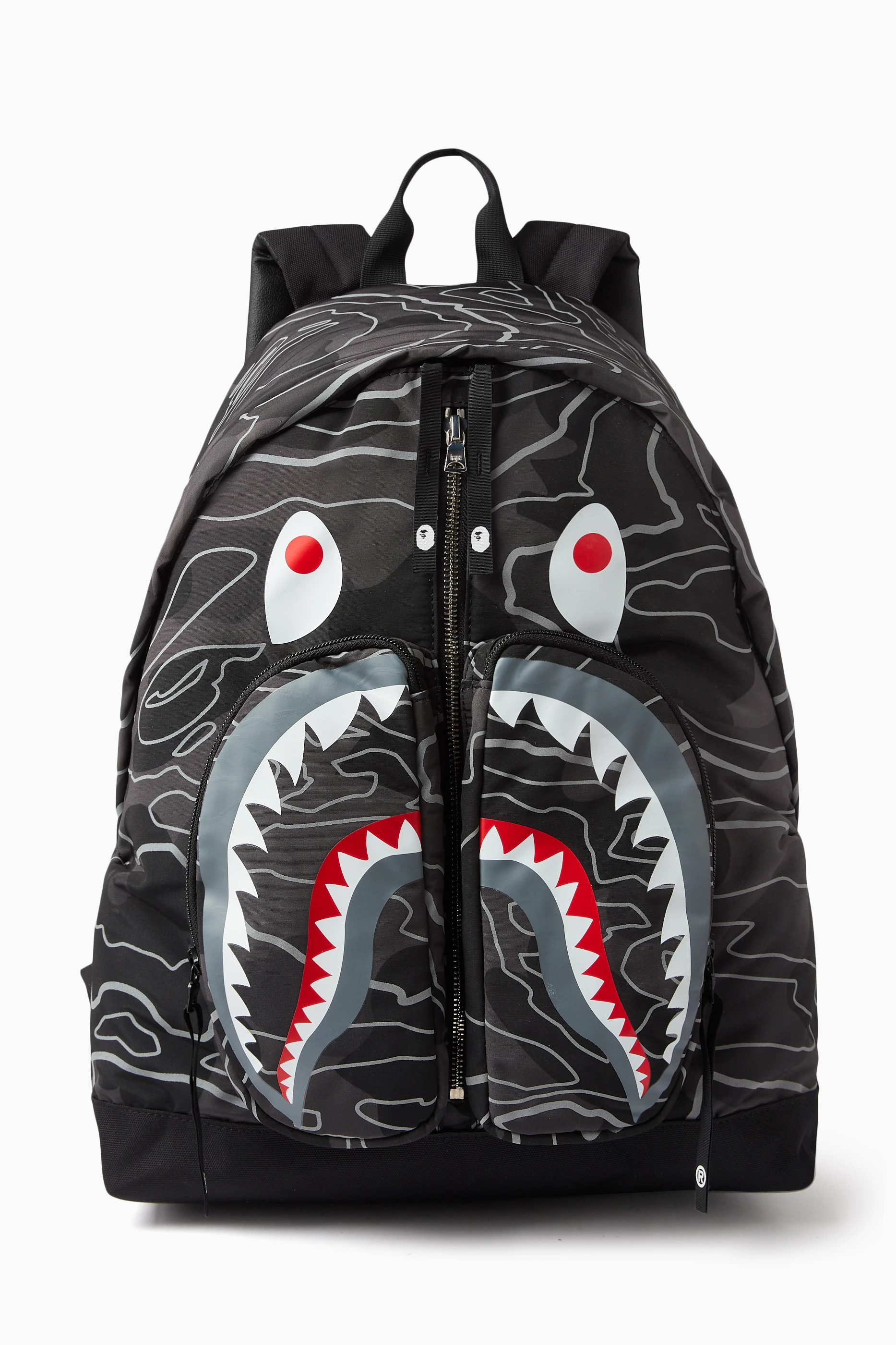 Buy A Bathing Ape Black Camo Shark Backpack for Men in UAE