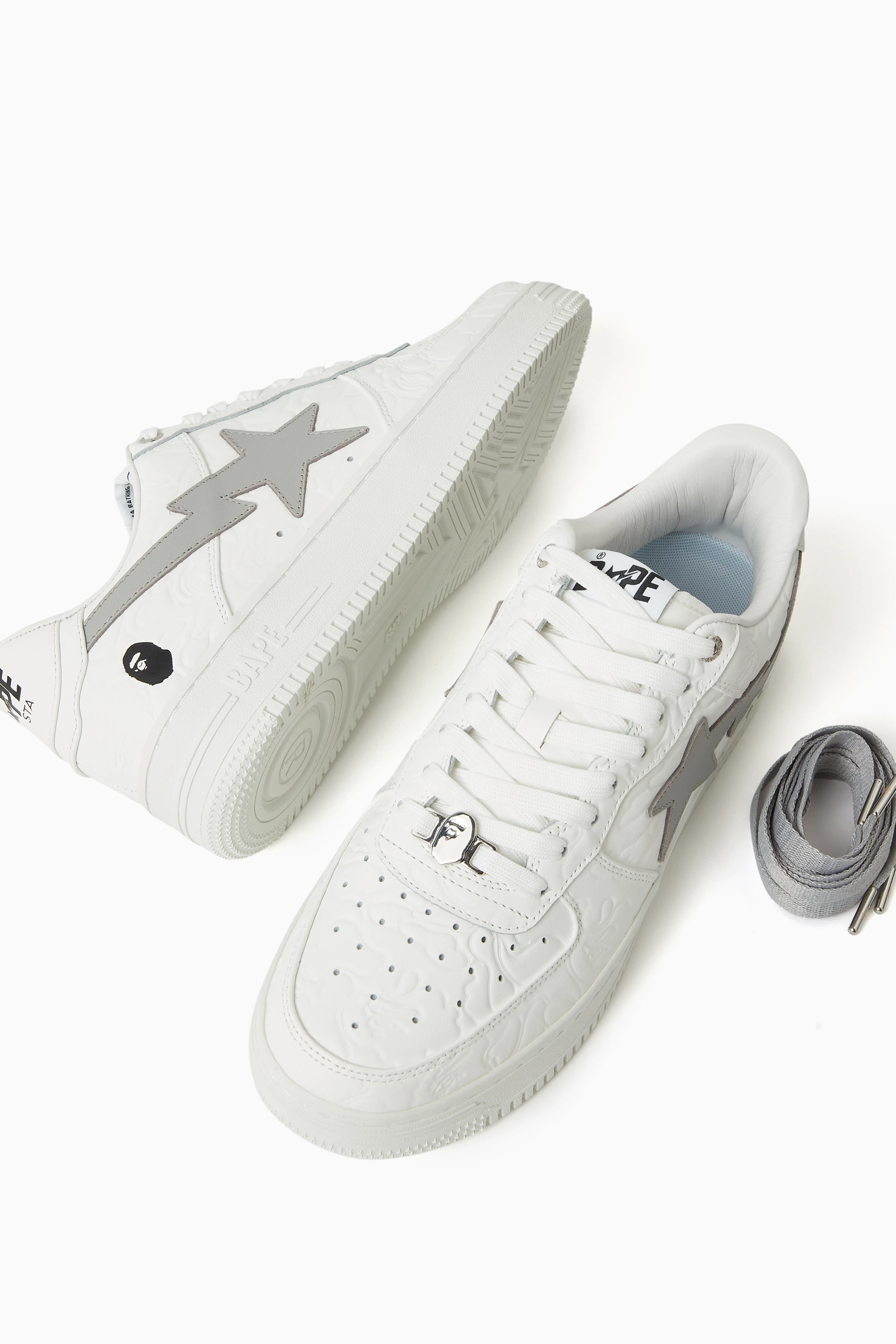 White bapesta deals sneakers