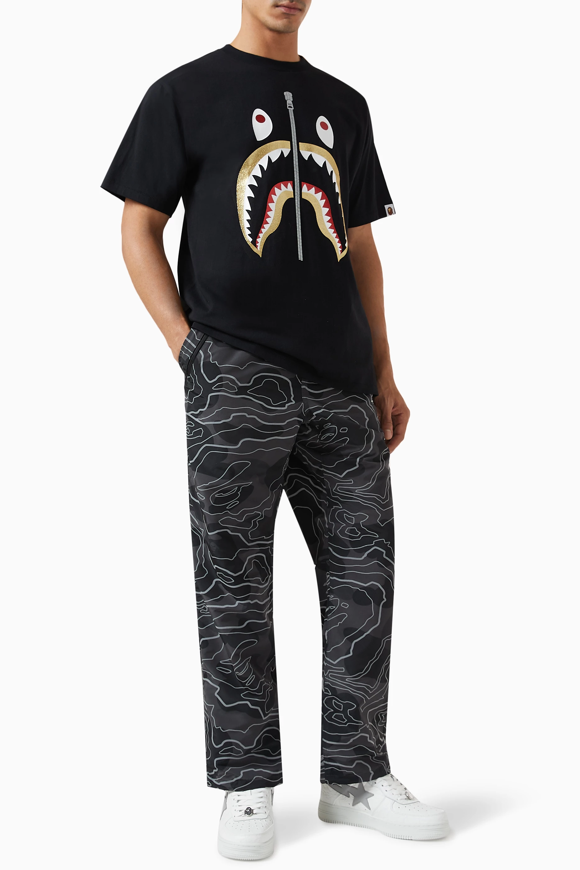 Bathing ape shark hot sale t shirt