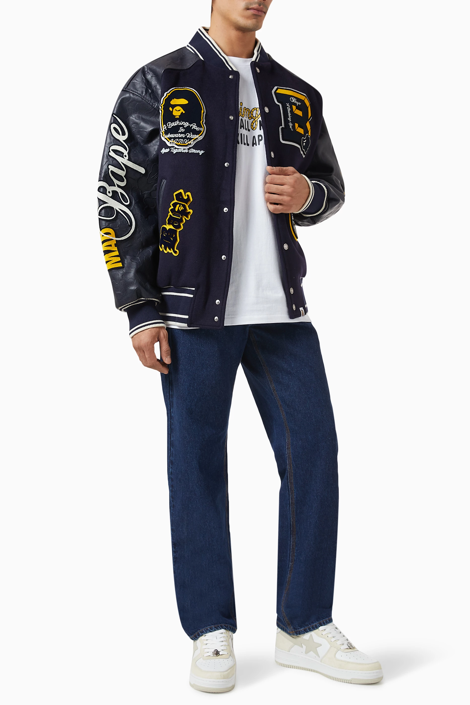 Bathing ape top varsity jacket