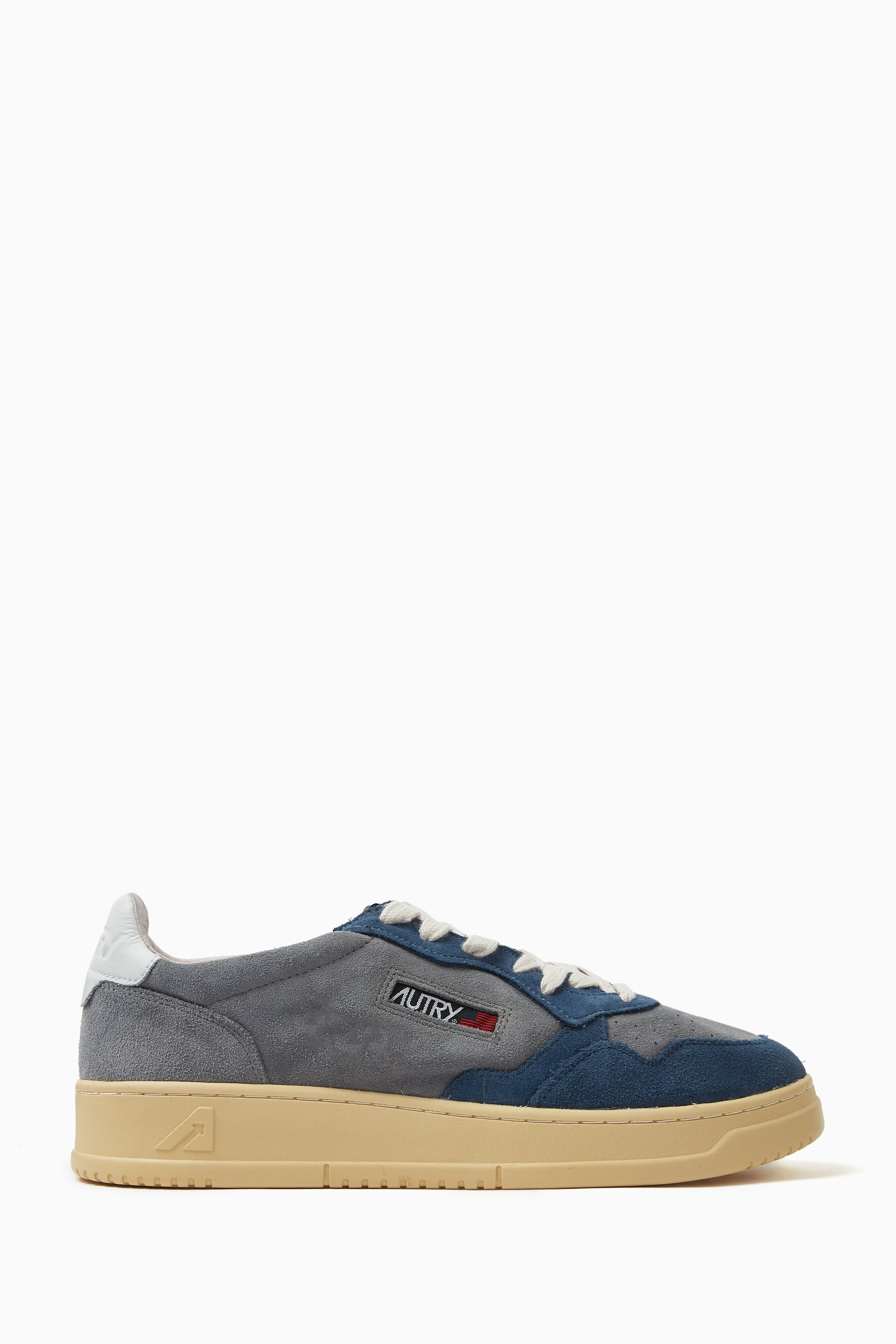 Buy Autry Grey Medalist Low top Sneakers in Suede for Men in UAE