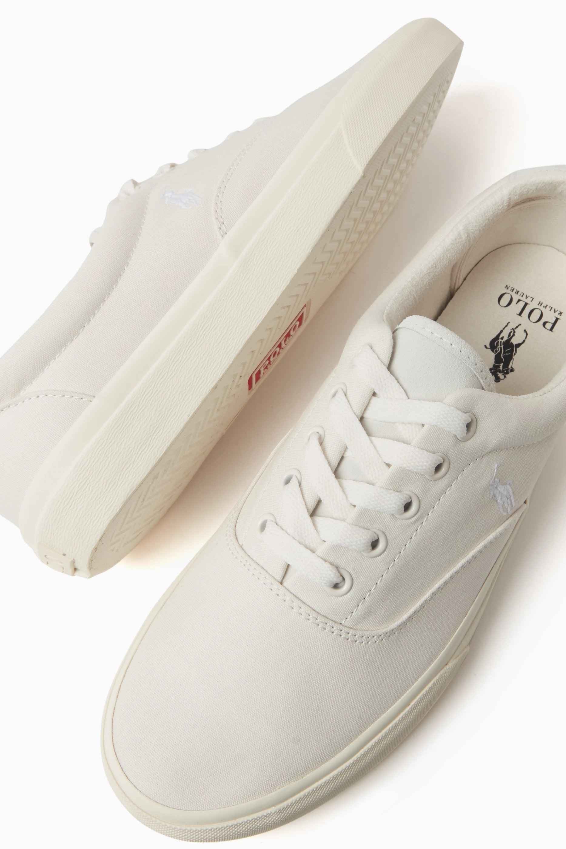 Polo ralph lauren white canvas shoes 2025