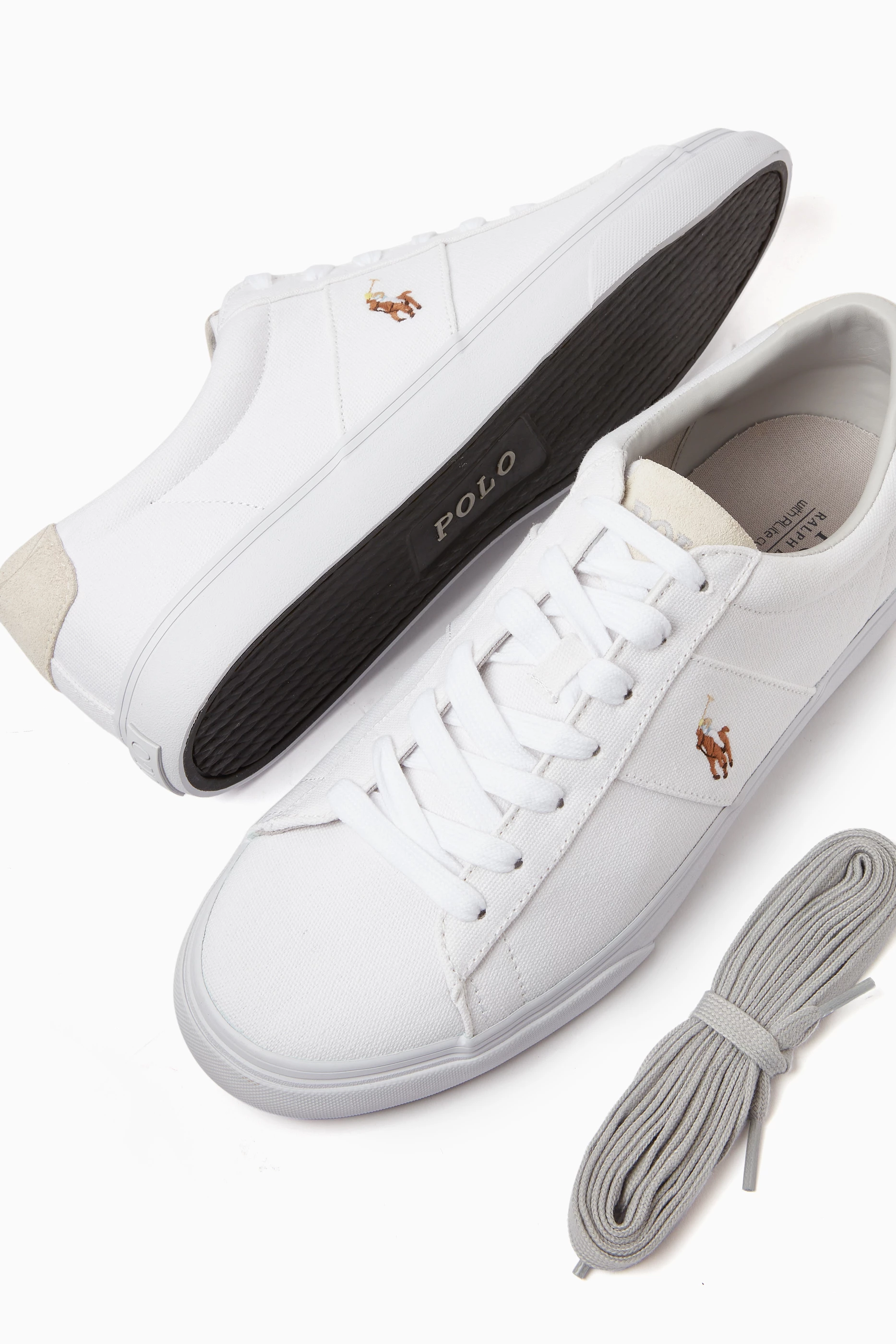 Polo ralph best sale lauren canvas sneakers