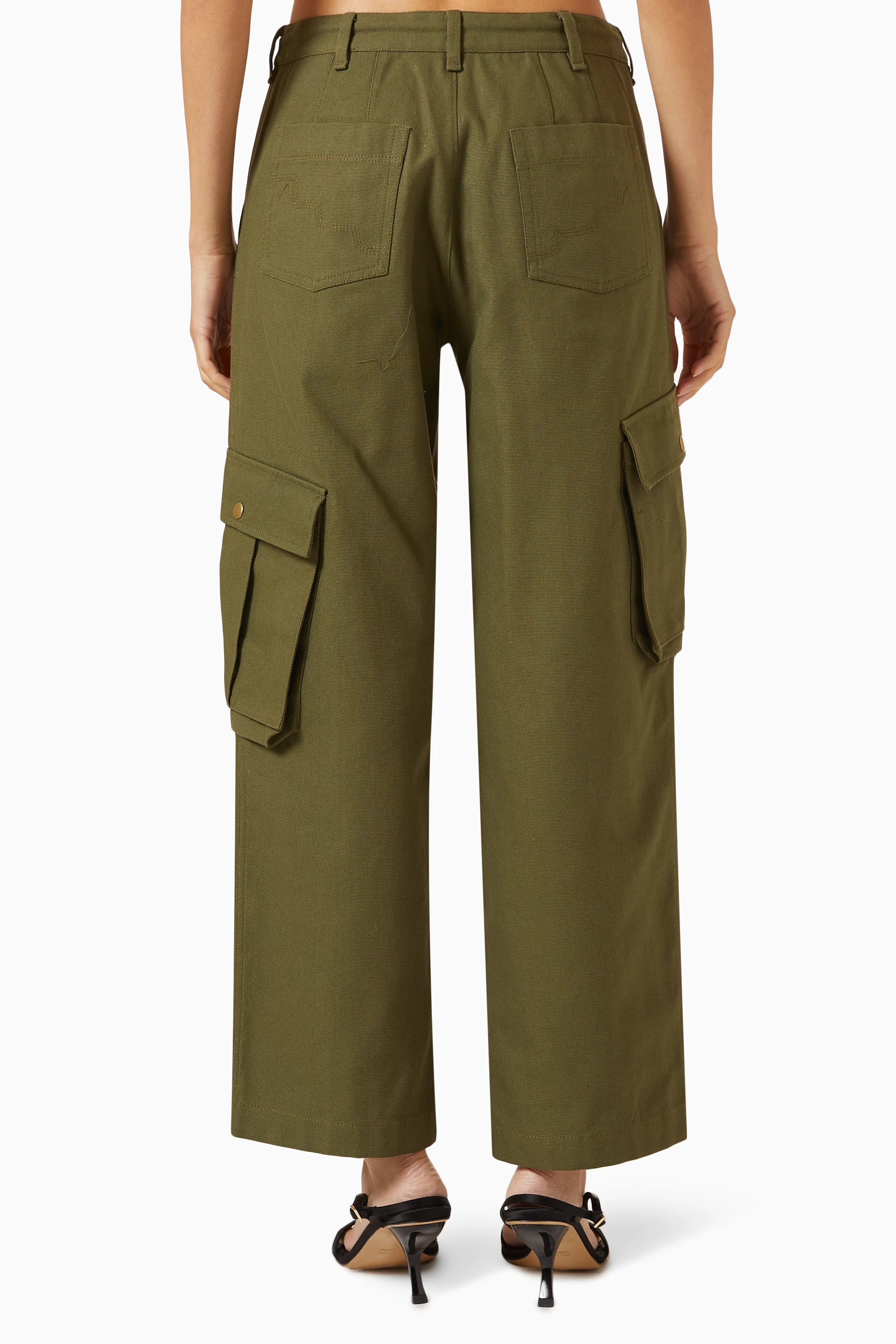 Green cargo sales pants for women