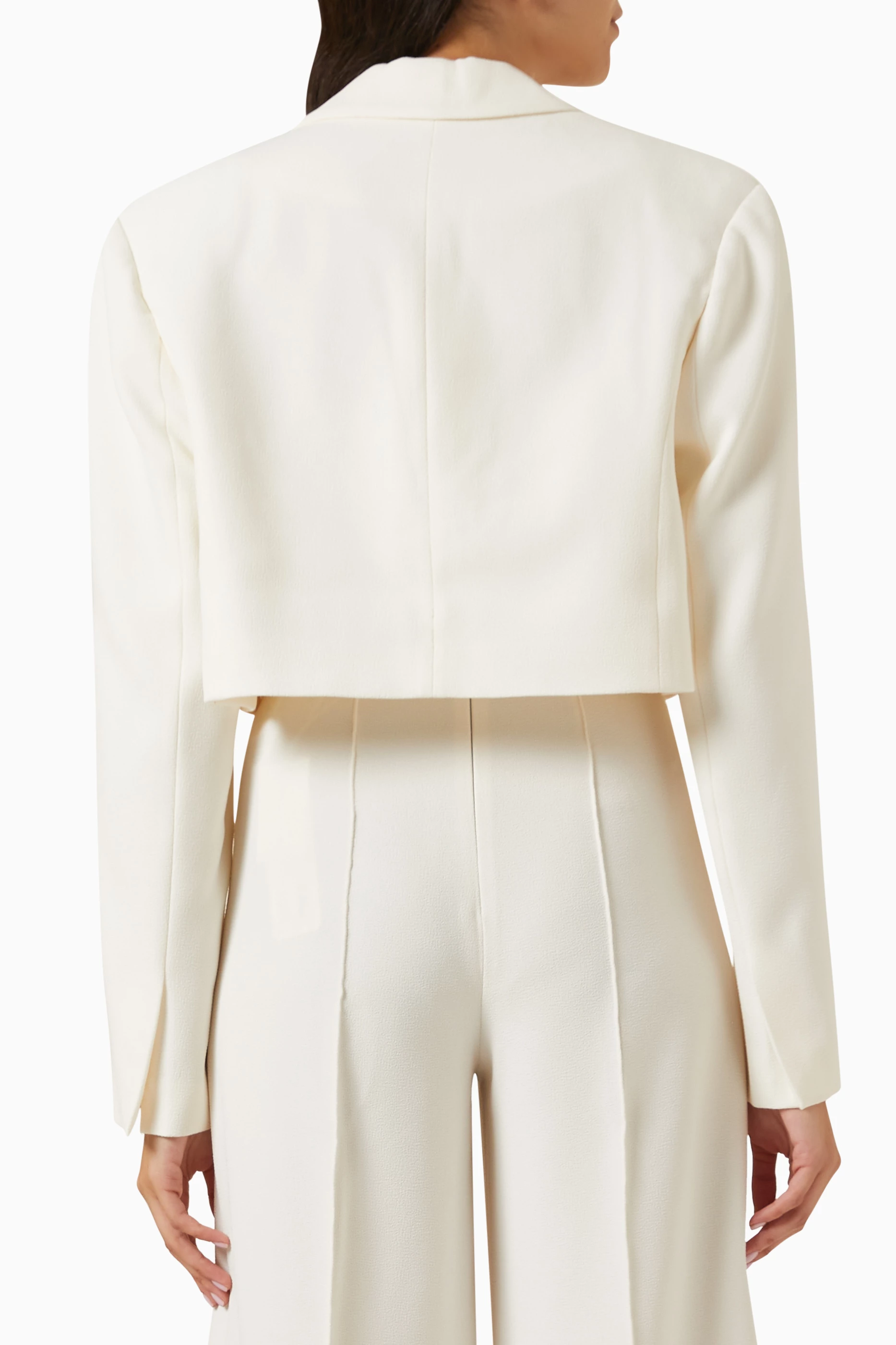 Buy SHONA JOY Neutral Amura Crop Blazer for Women in UAE Ounass