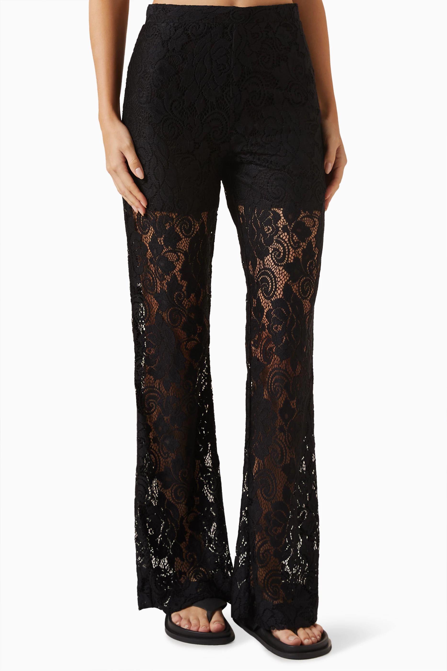Lace flare sale pants