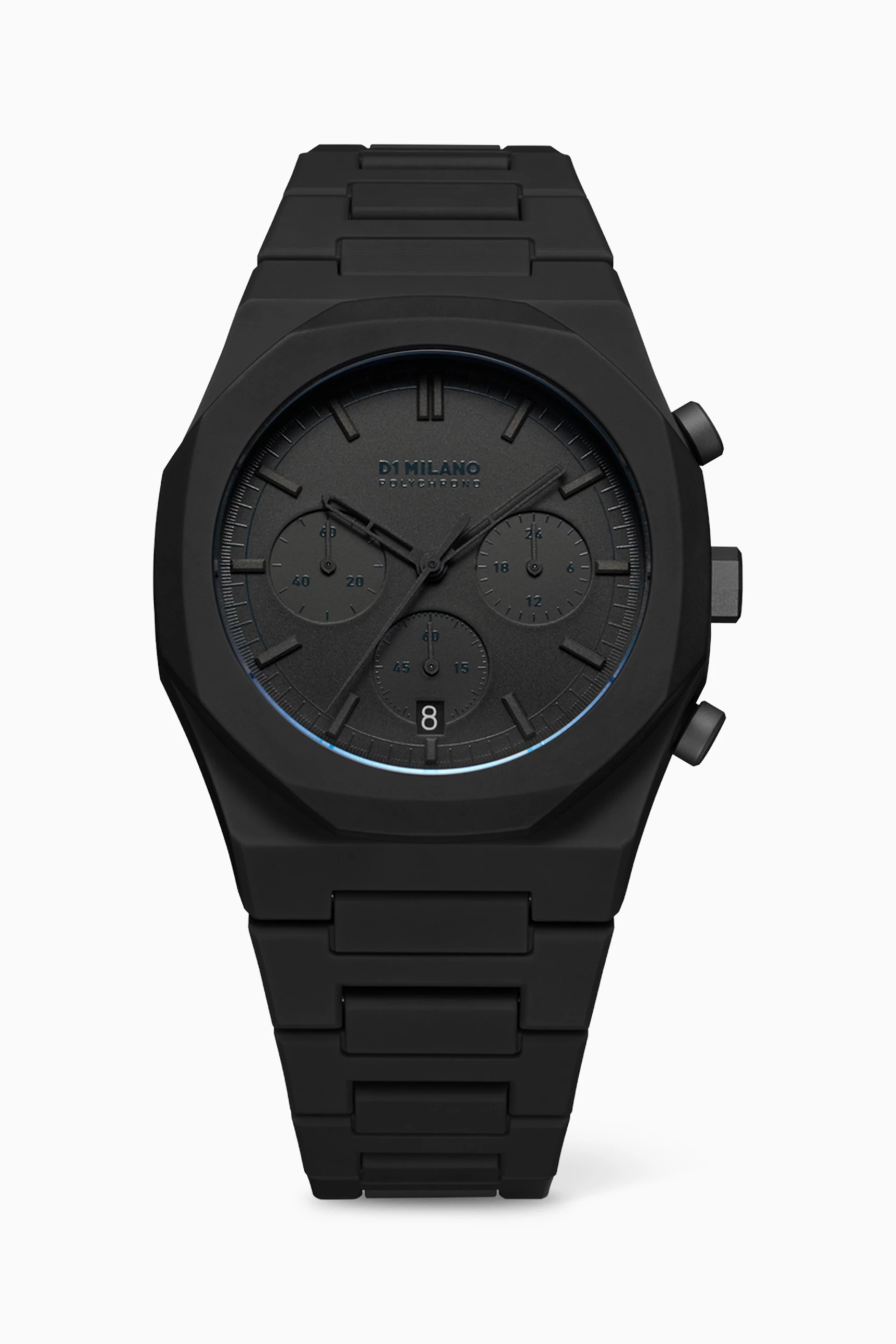 Buy D1 Milano Black Polychrono Shadow Watch 40.5mm for Women in