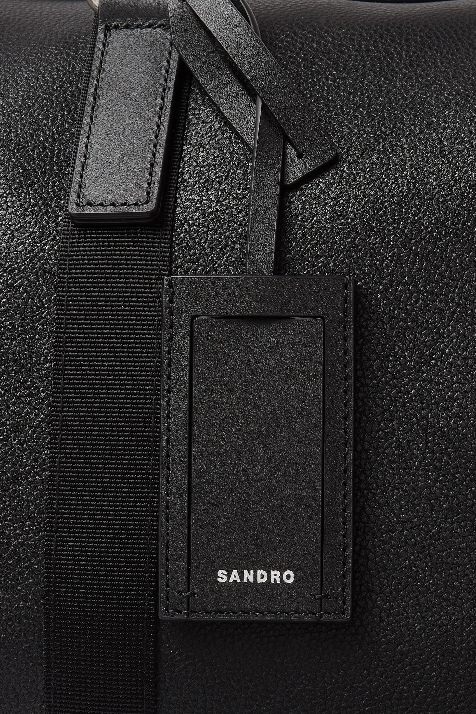 Buy Sandro Black Weekend Duffle Bag in Coated canvas for Men in UAE Ounass