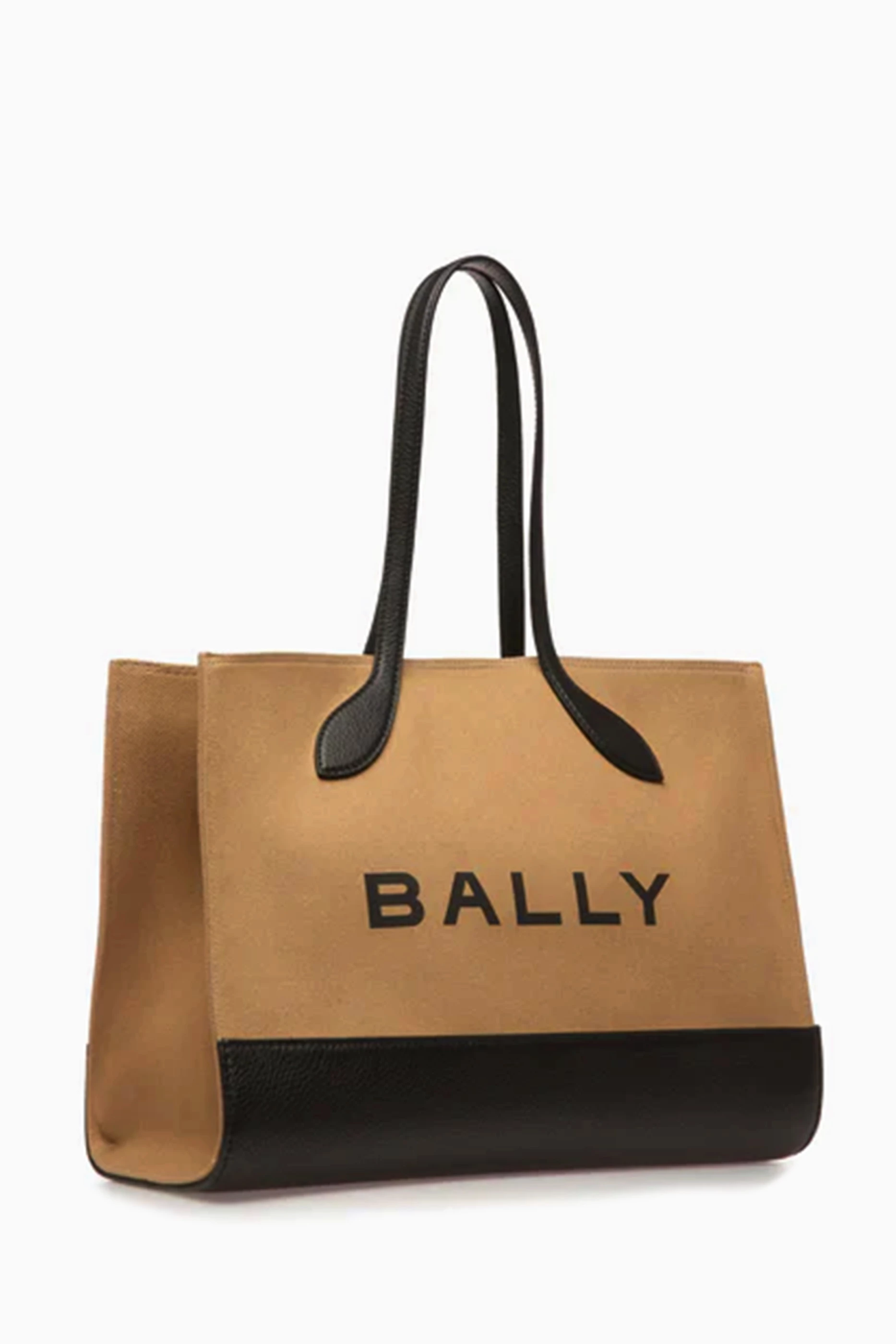 Buy Bally Neutral Bar Keep on Tote Bag in Cotton Calf Leather for Women in UAE Ounass