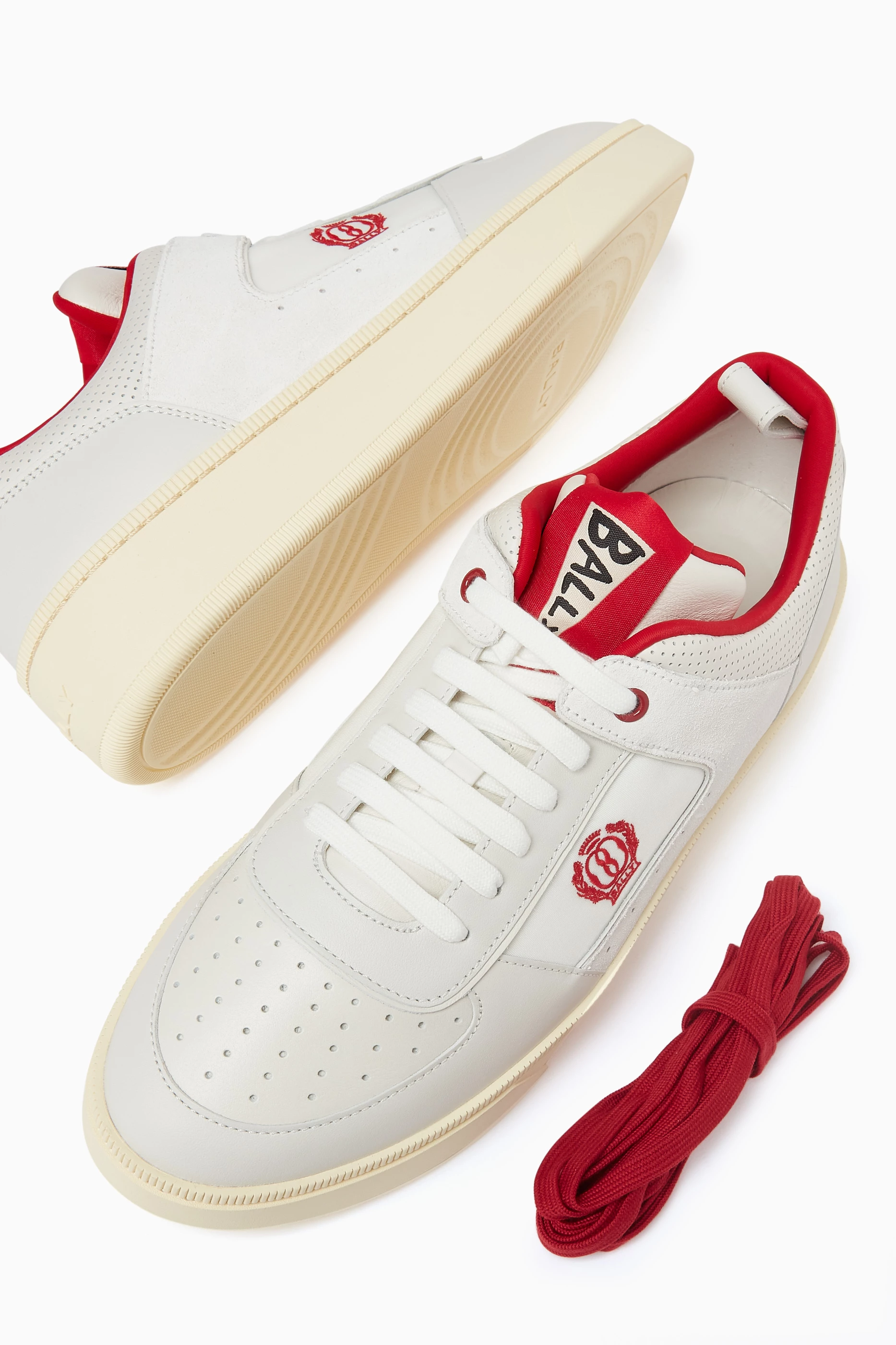 Buy Bally White Riweira FO Sneakers in Leather for Men in UAE Ounass