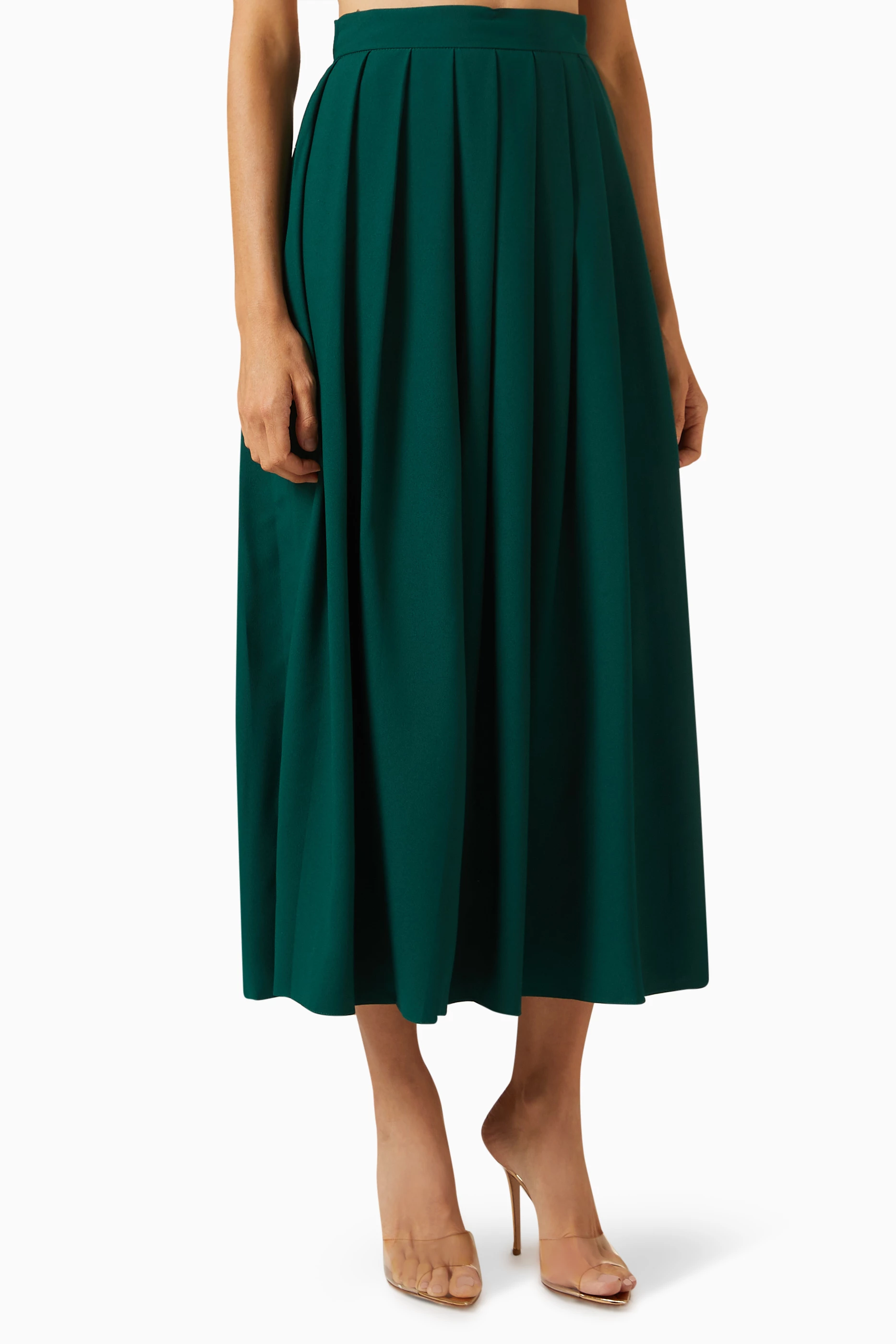 Green midi skirt new arrivals