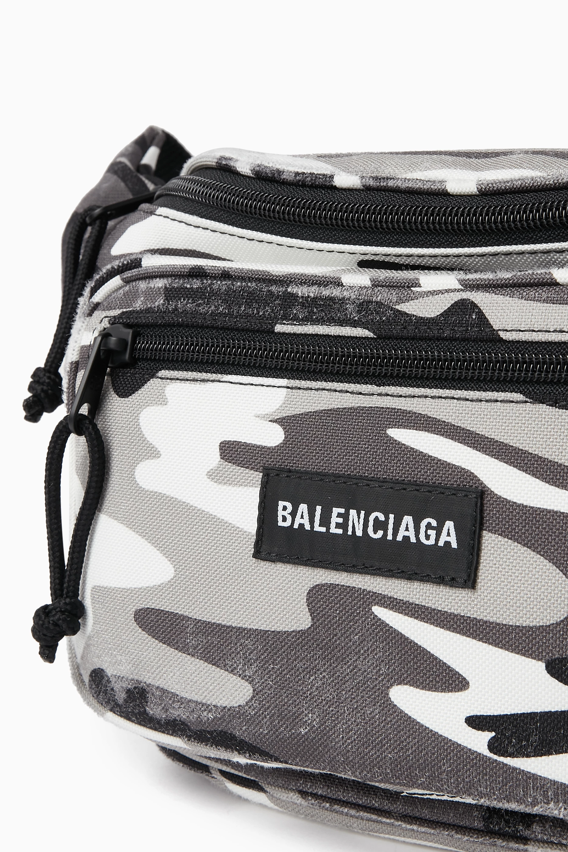 Buy Balenciaga Grey Explorer Camo print Belt Bag in Nylon for Men in UAE Ounass