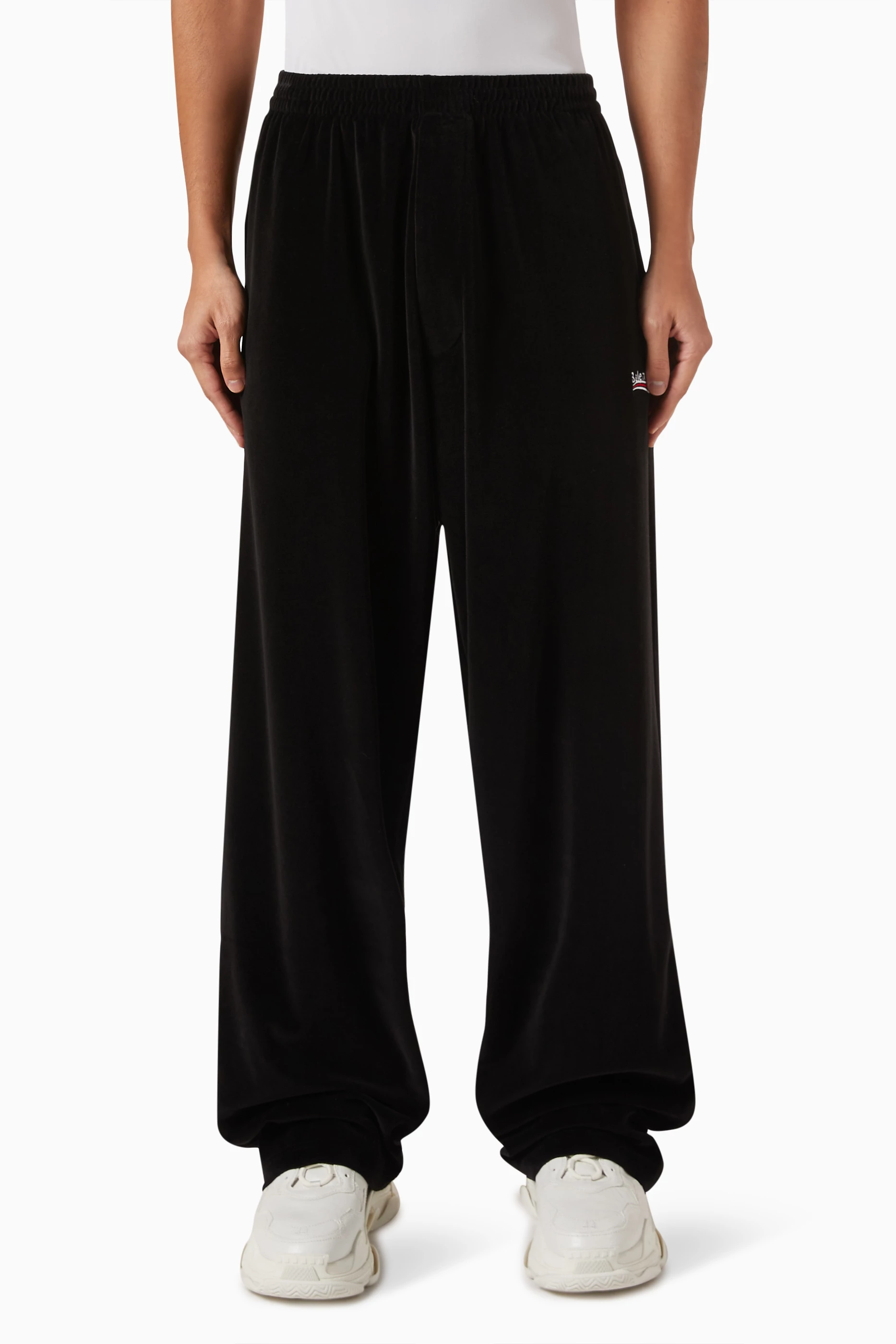 Buy Balenciaga Black Baggy Sweatpants in Heavy Fleece for Men in UAE