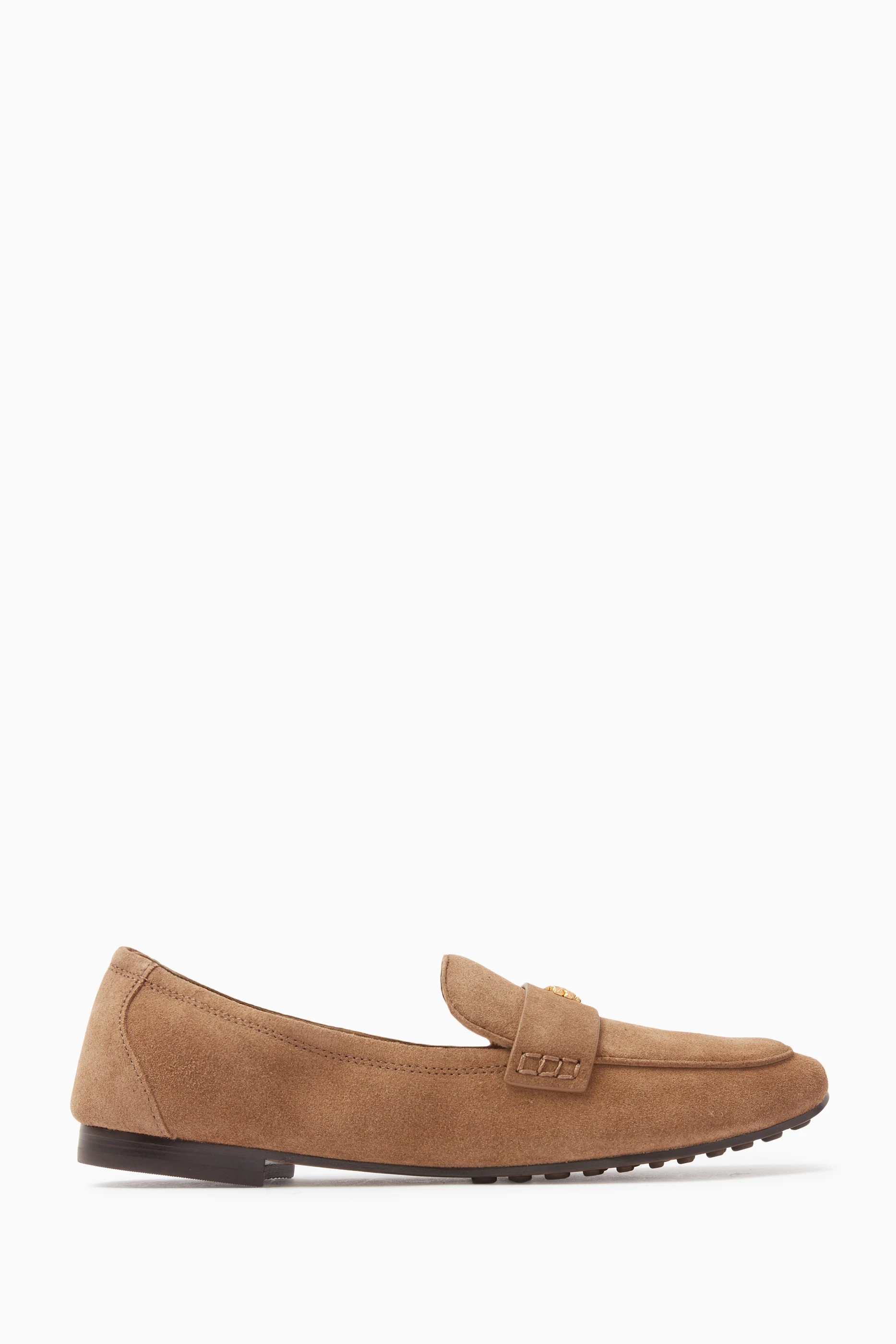Buy Tory Burch Brown Ballet Loafers in Suede for Women in UAE Ounass