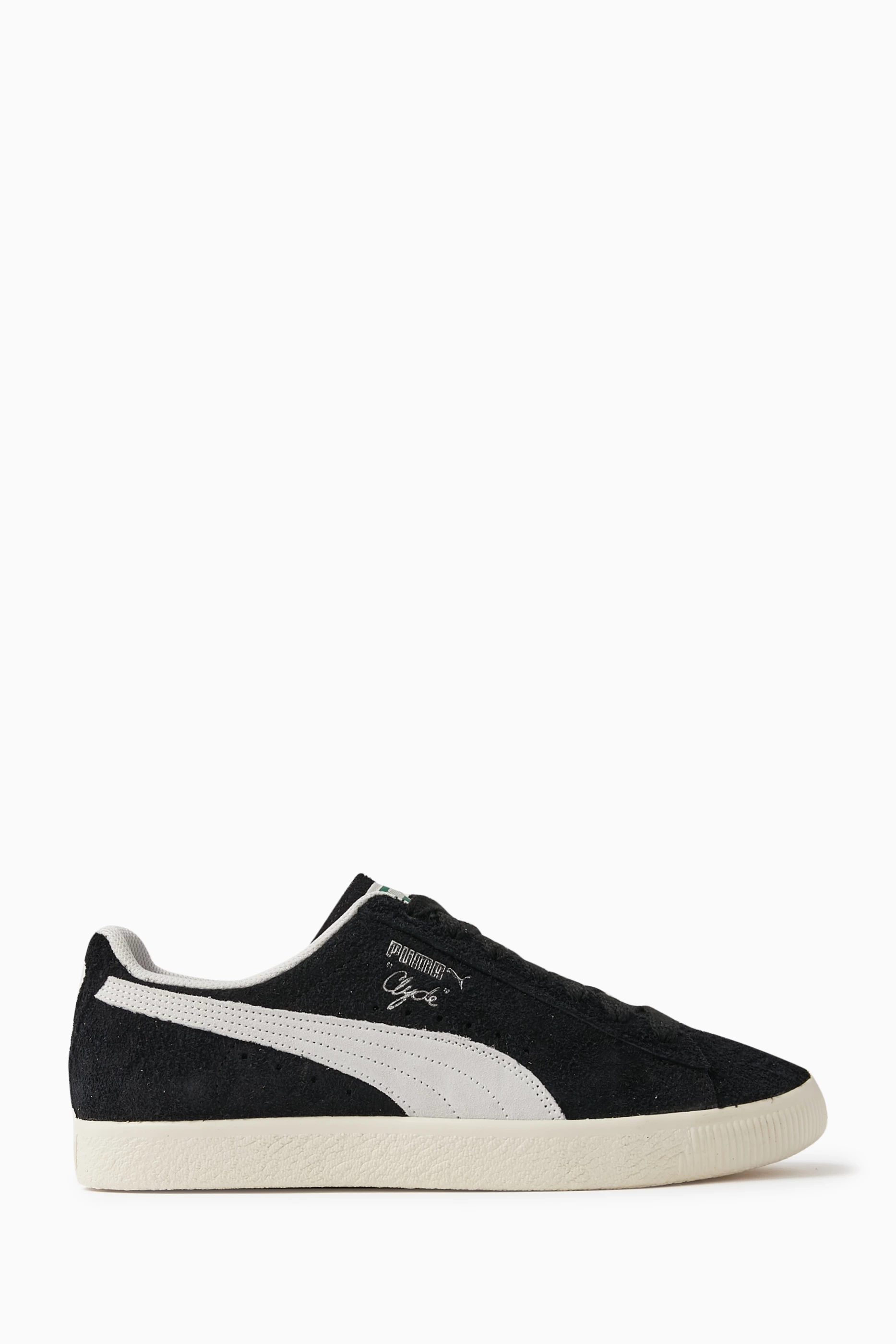 Buy Puma Black Clyde Sneakers in Suede for Men in UAE Ounass