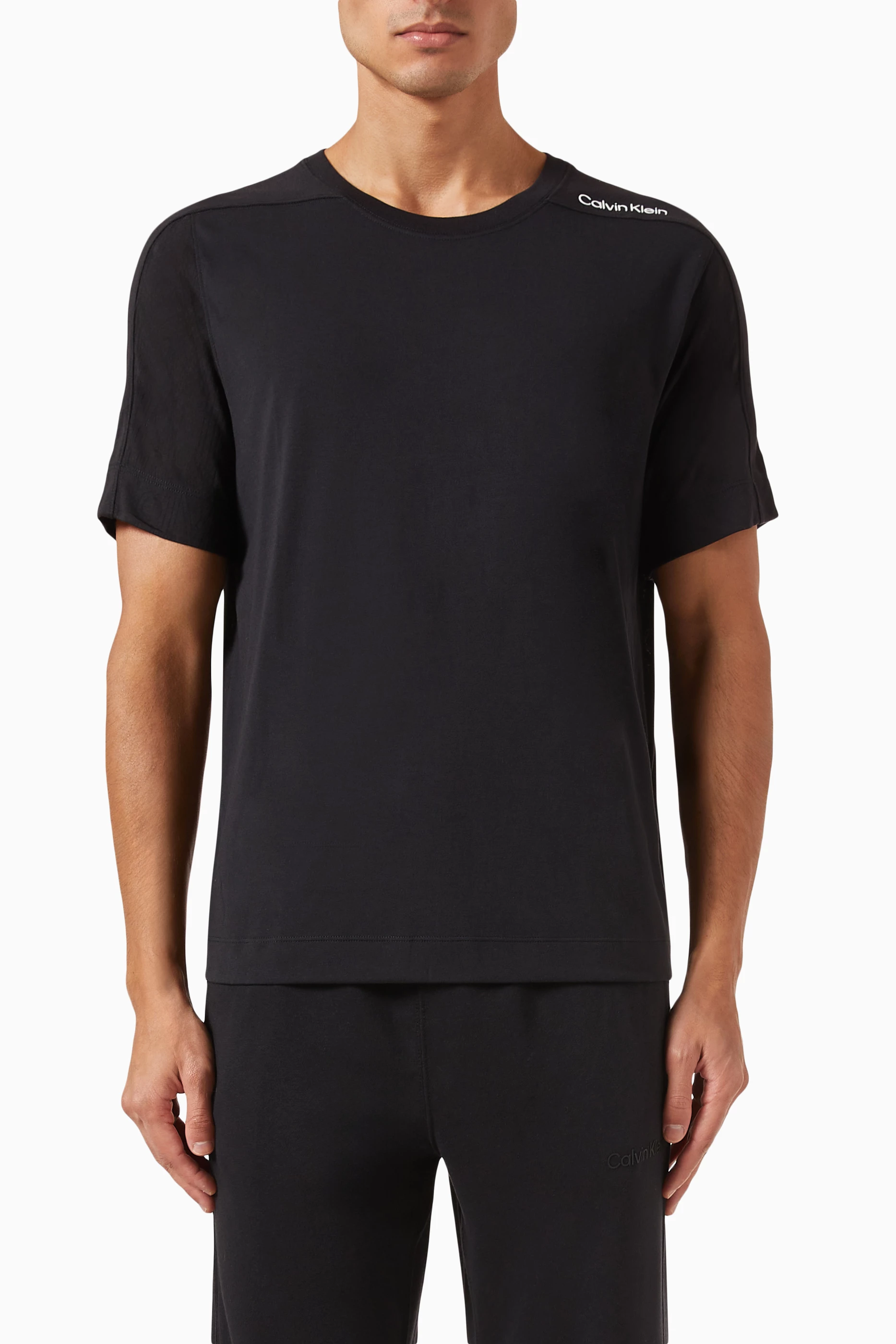 Buy Calvin Klein Performance Black Logo T shirt in Jersey for Men