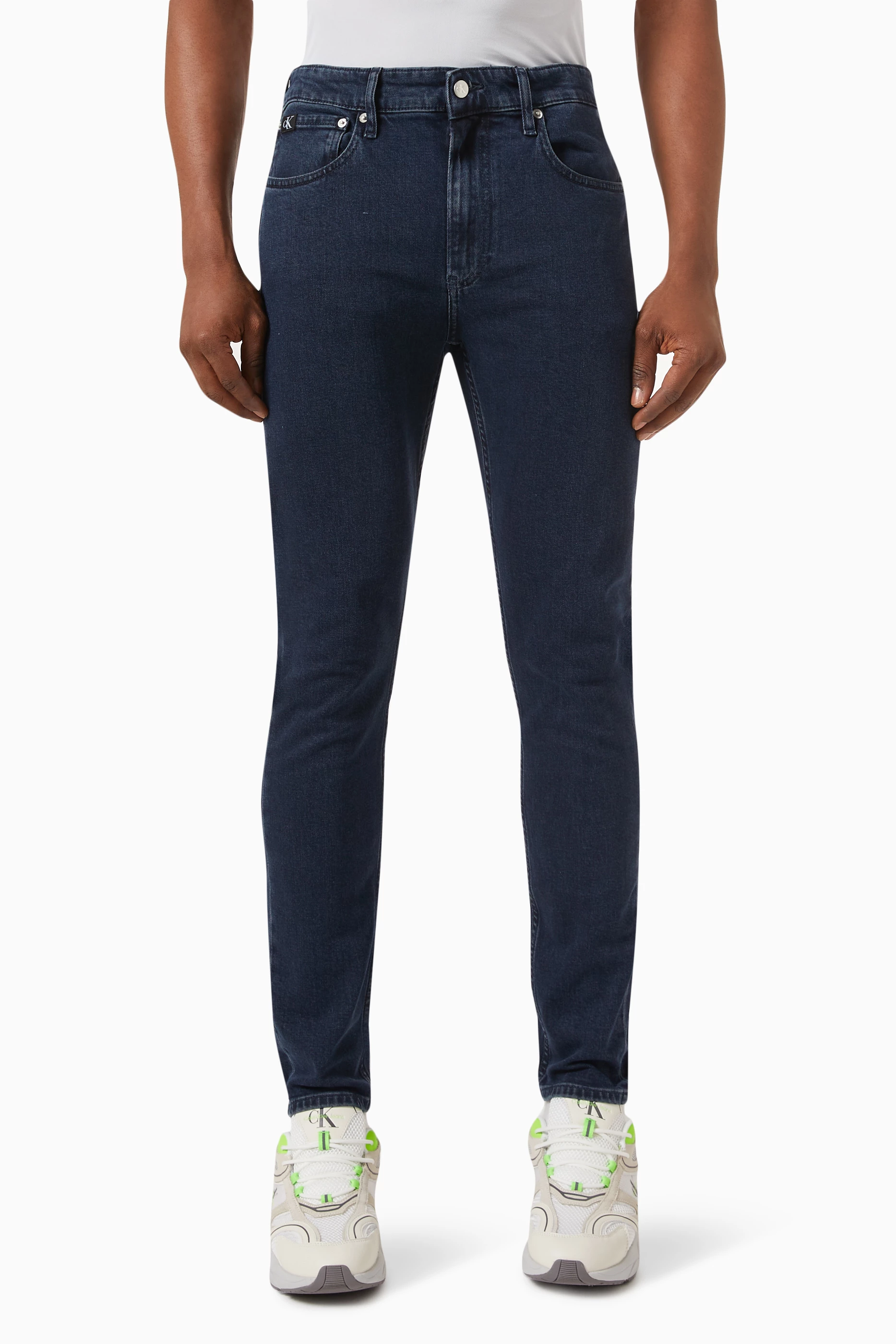 Calvin klein red jeans clearance
