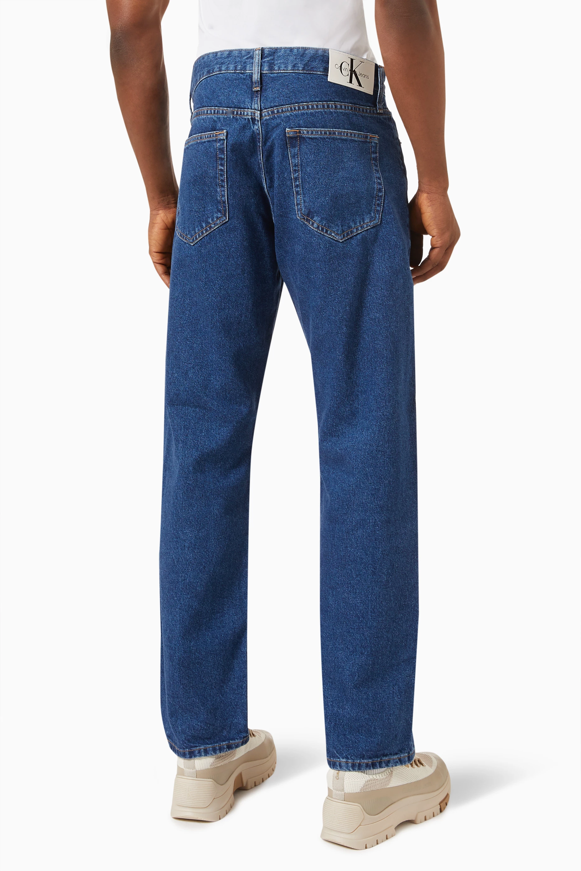 Buy Calvin Klein Jeans Blue 90 s Straight fit Jeans in Denim for