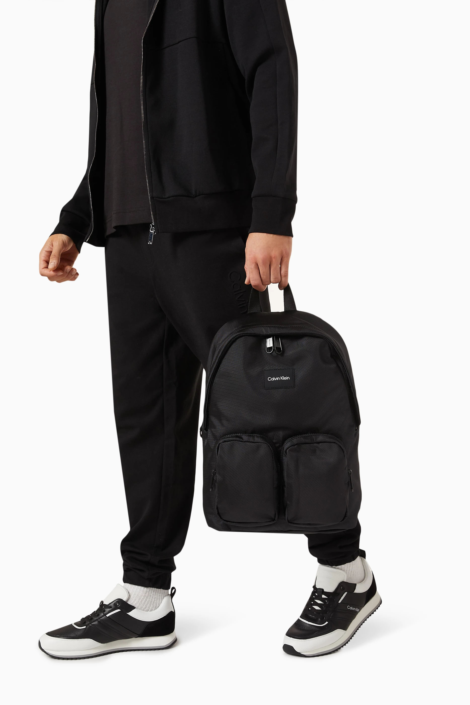Buy Calvin Klein Black Round Backpack in Recycled polyester for Men in UAE Ounass