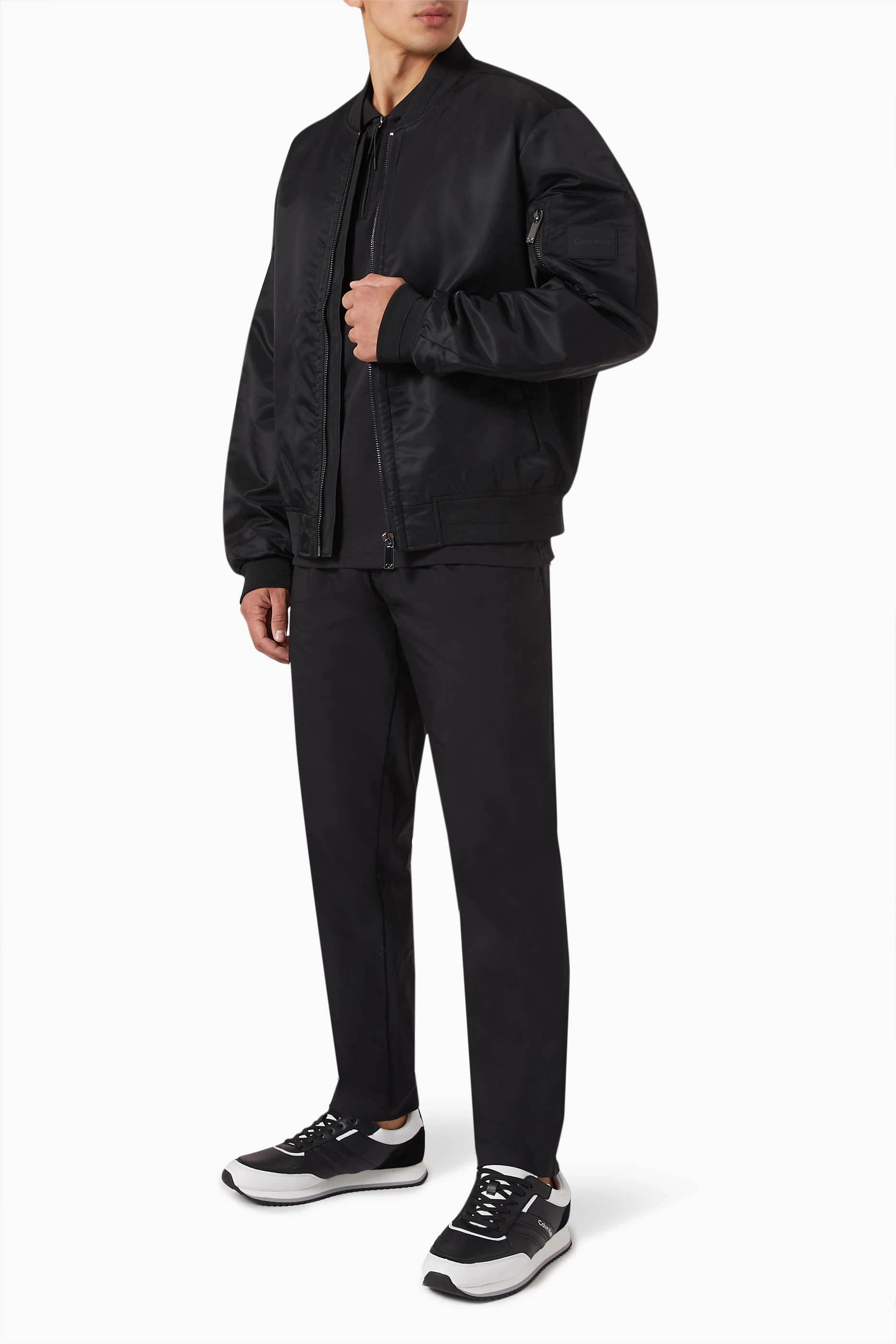 Calvin klein men's quilted patch bomber jacket outlet
