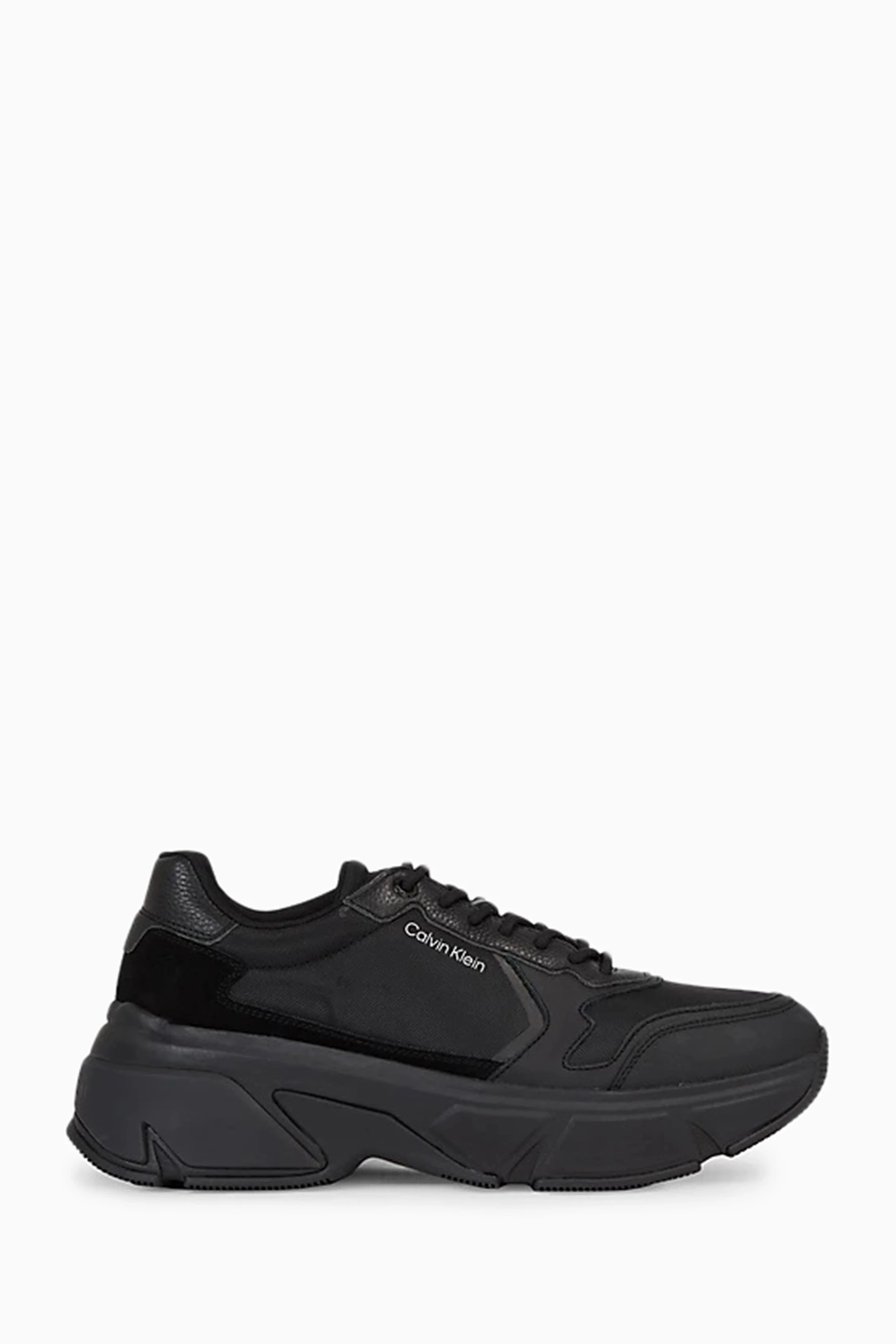 Buy Calvin Klein Black Low top Sneakers in Leather for Men in UAE