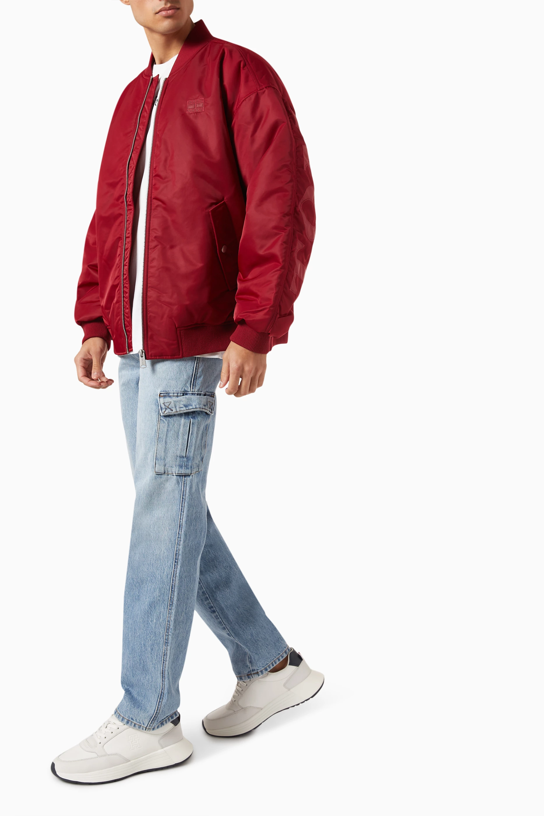 Tommy jeans recycled nylon bomber jacket on sale