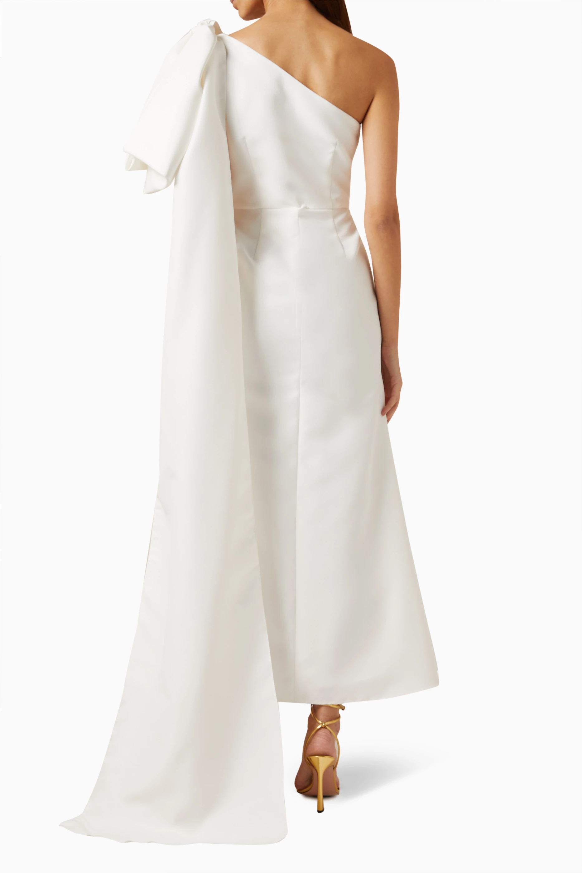 One shoulder deals bow dress