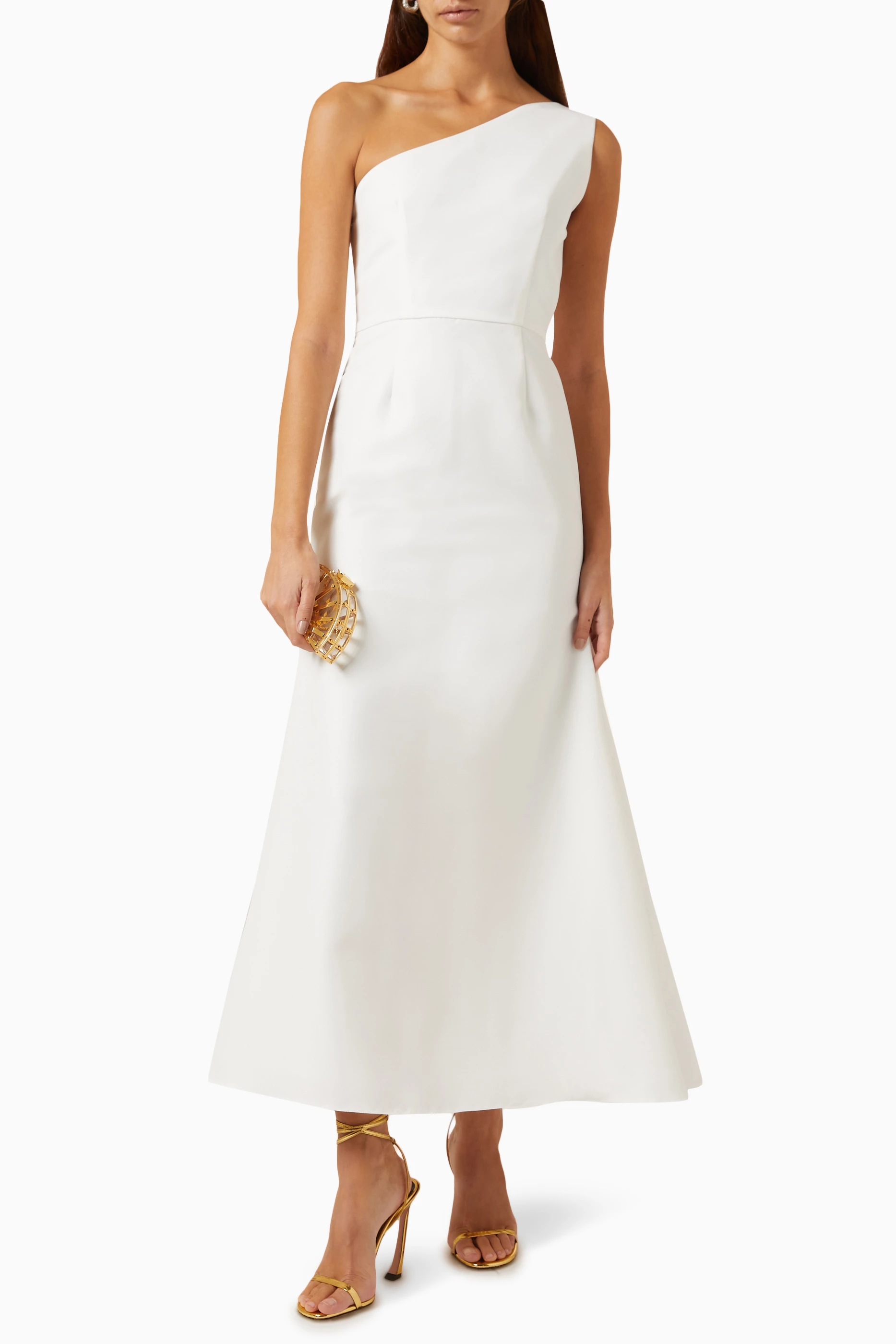One shoulder sale dress with bow