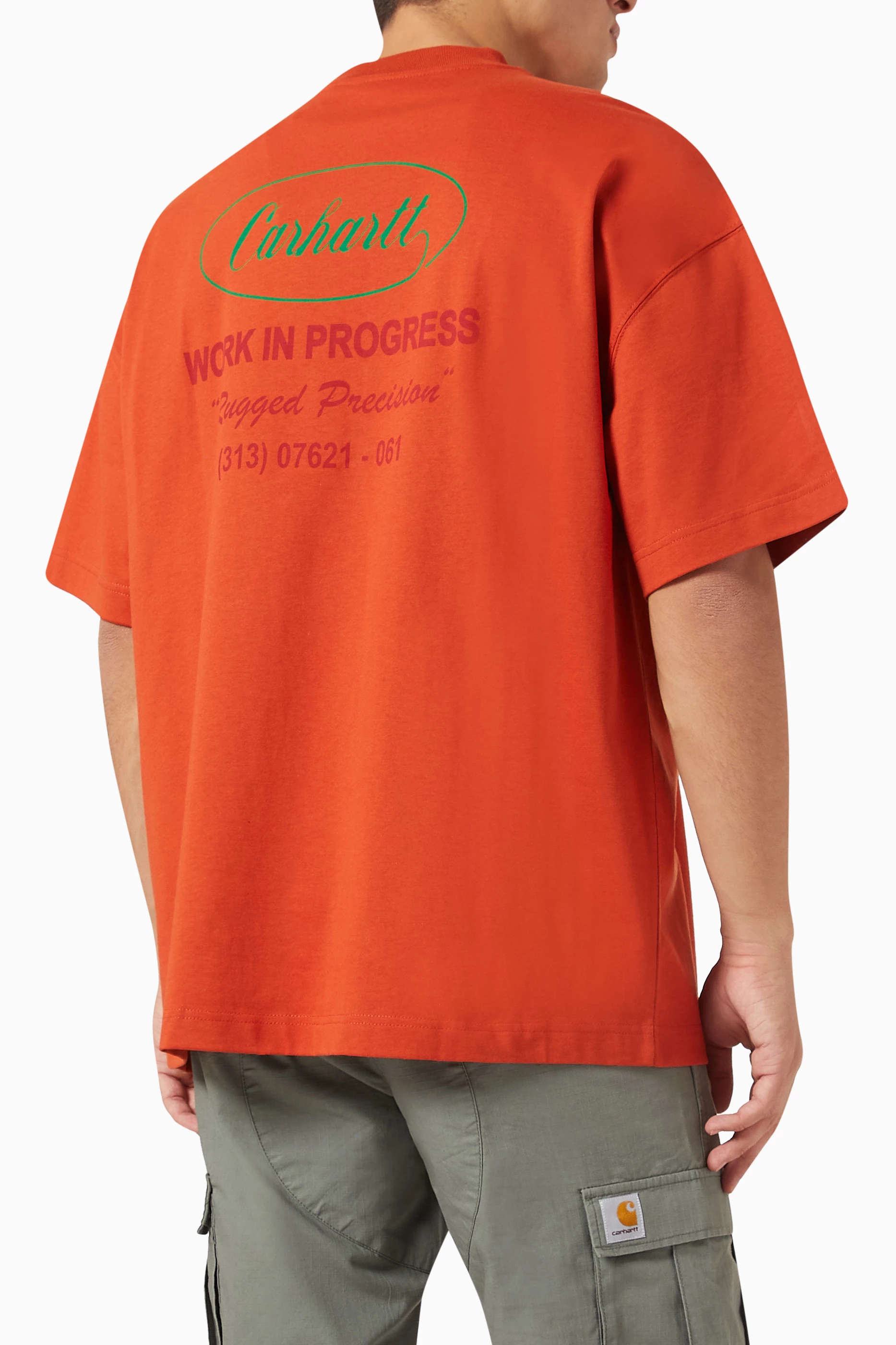 Orange online carhartt shirt