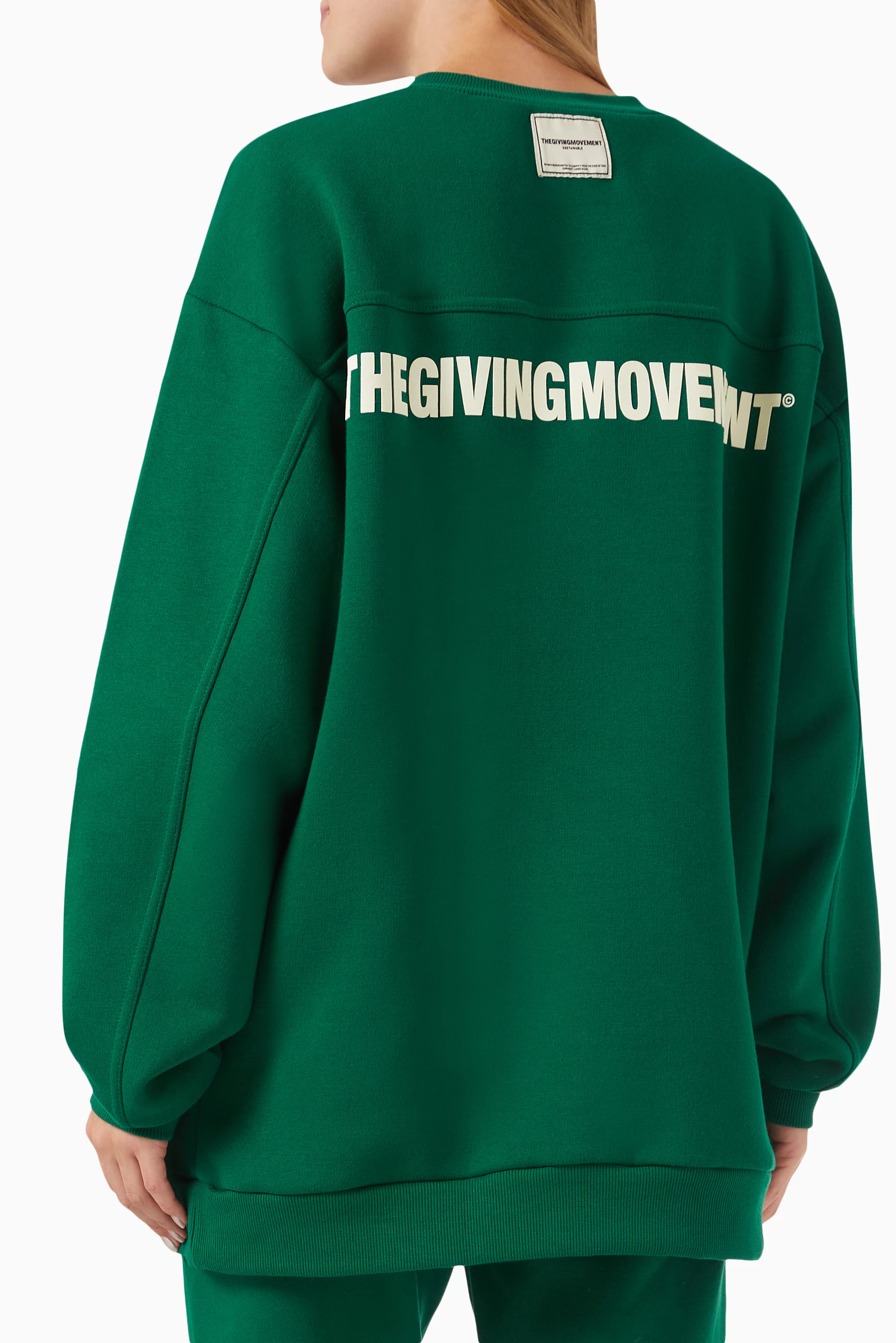 Oversized green sweatshirt new arrivals