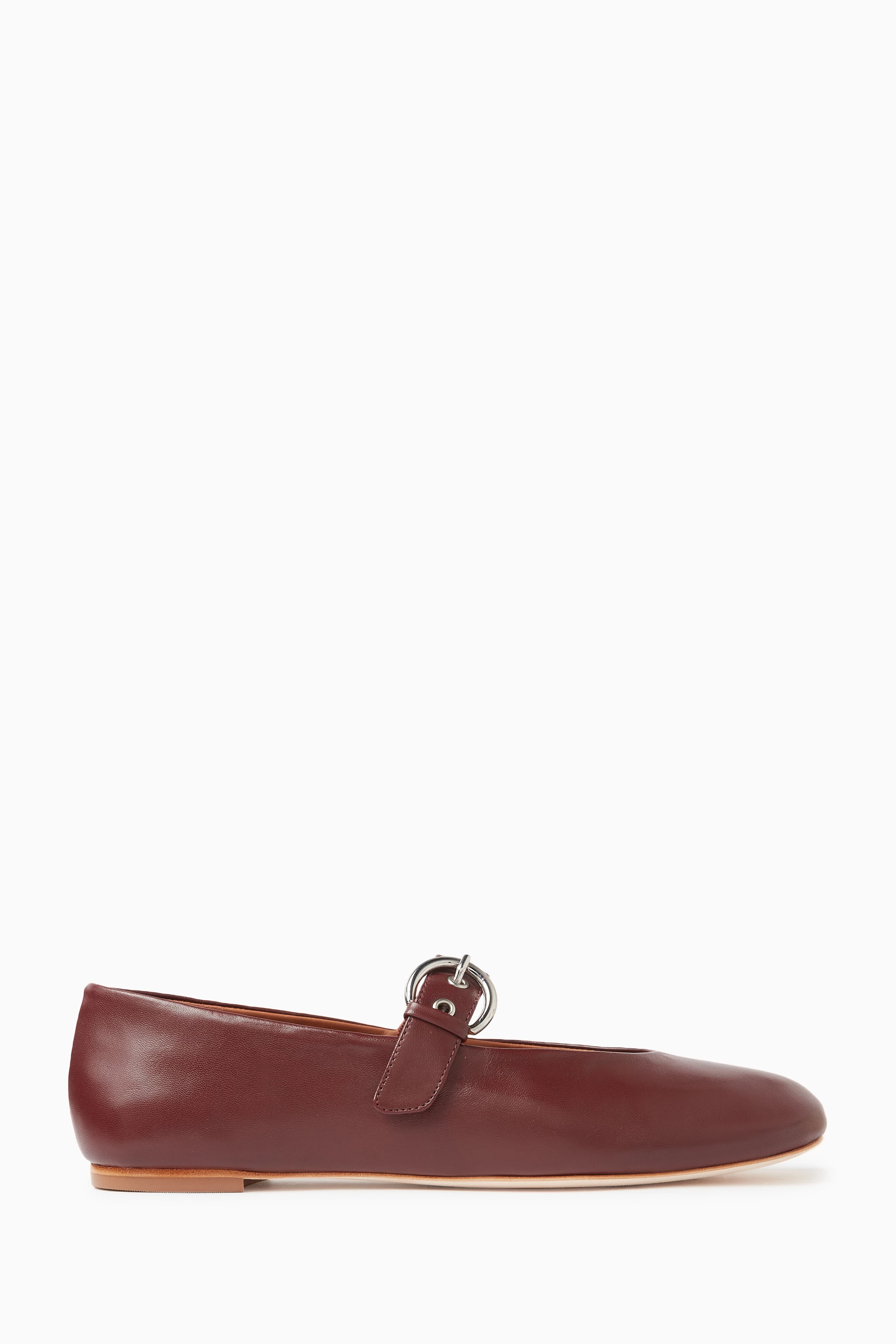 Burgundy flat shop dress shoes
